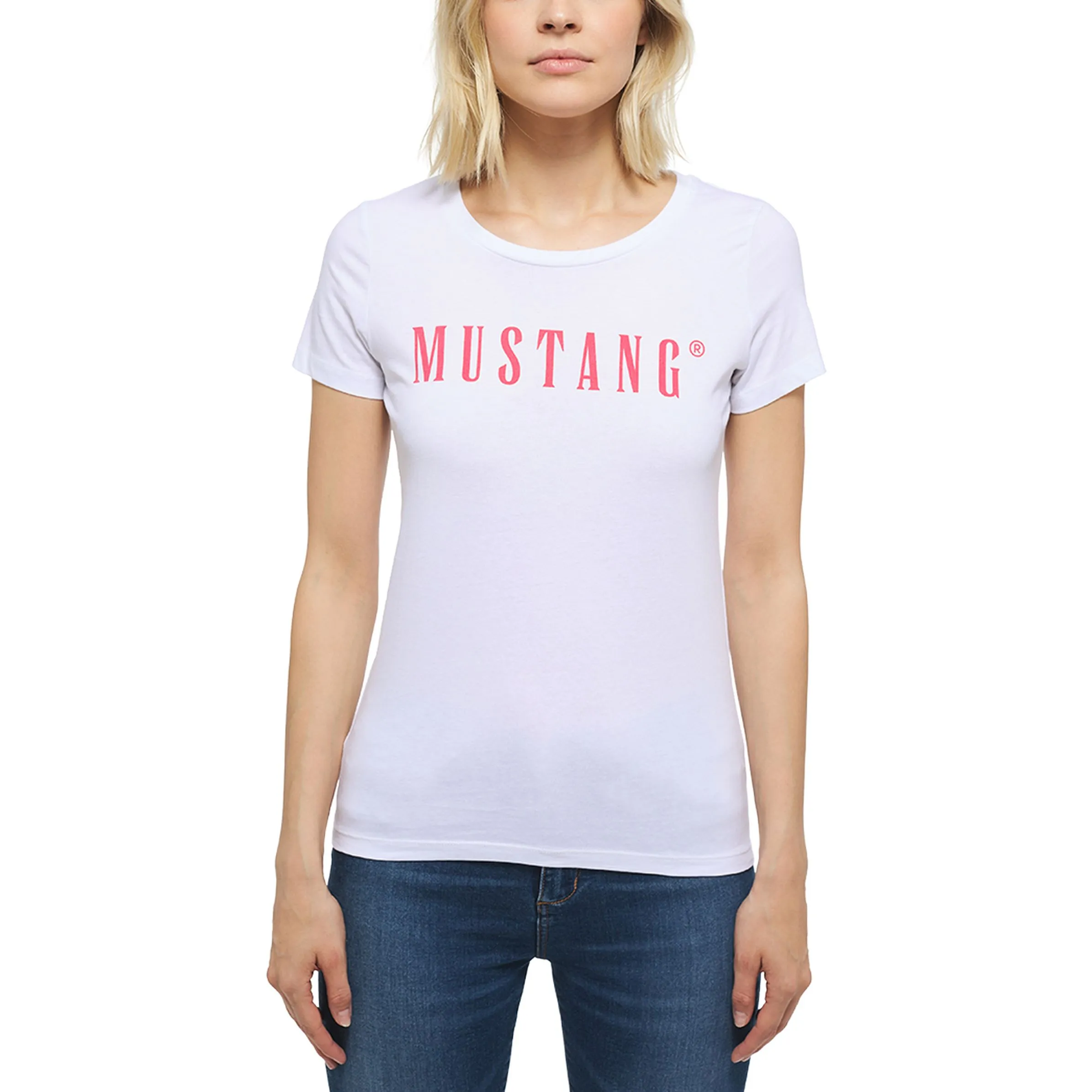 Mustang 1013222 STYLE ALINA C LOGO TEE Weiß 874823 2045 4