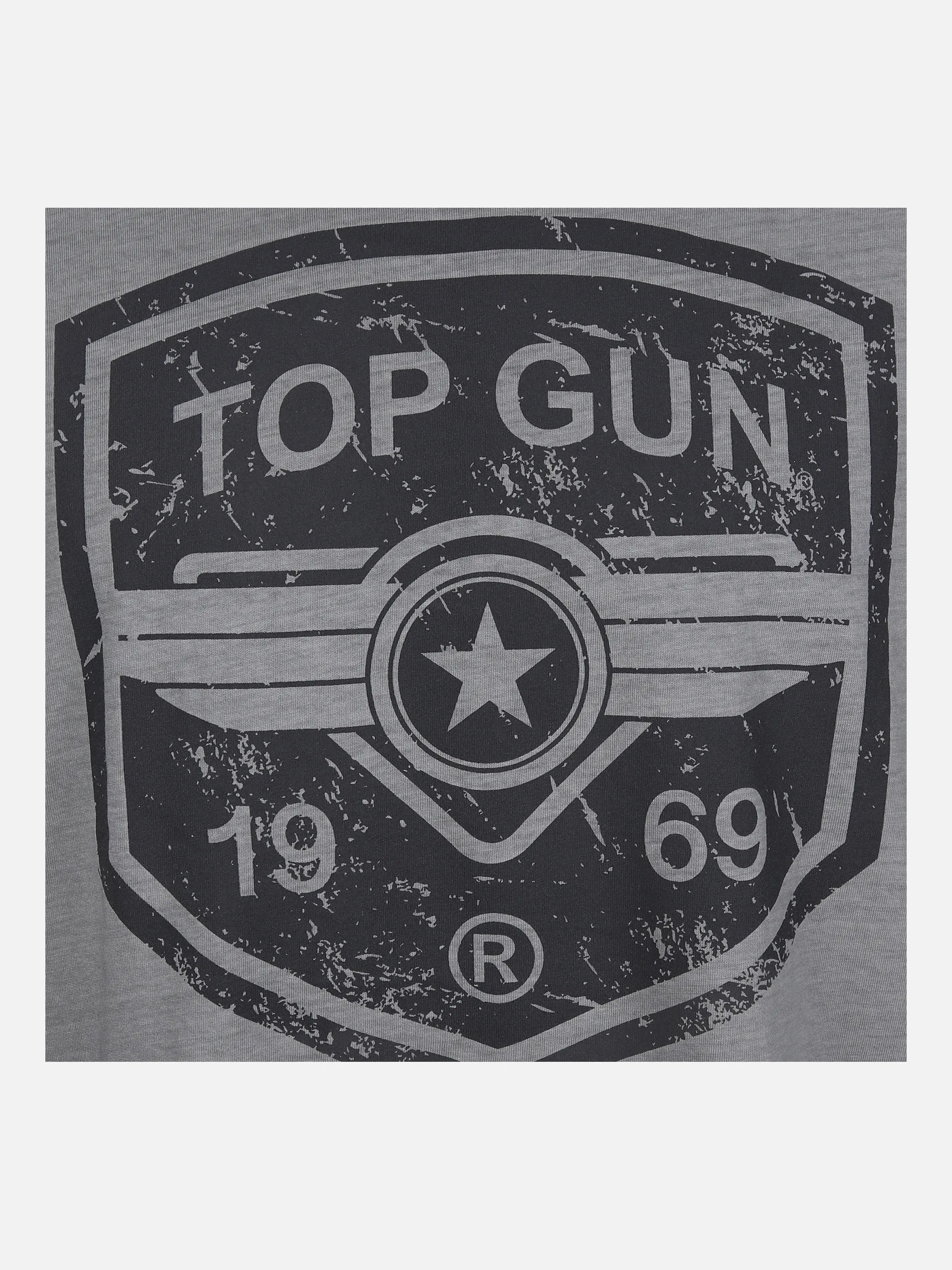 Top Gun He. T-Shirt 1/2 Arm washer Grau 864381 GREY 3