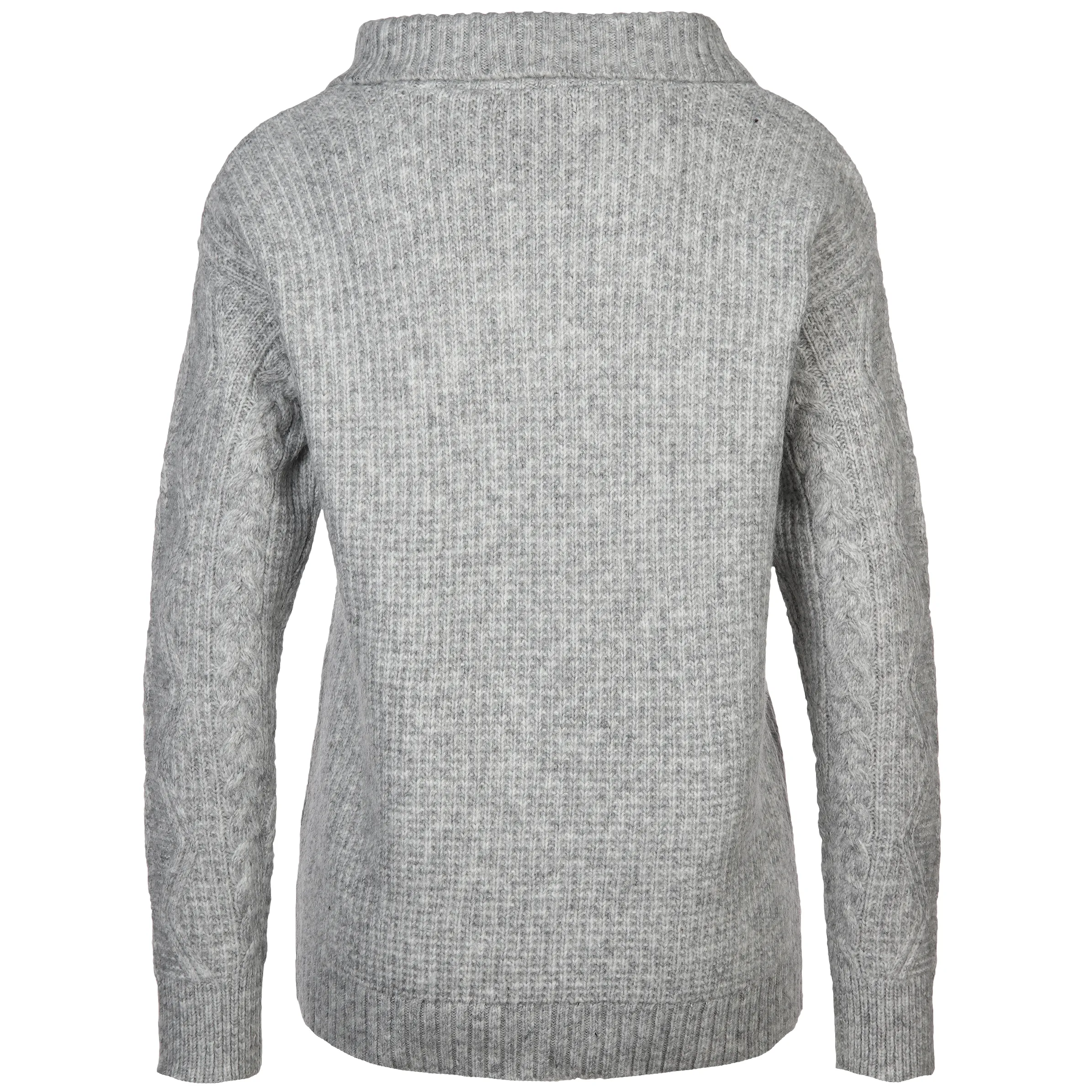Lisa Tossa Da-Strickpullover m. RV Grau 884188 GRAU MEL. 2