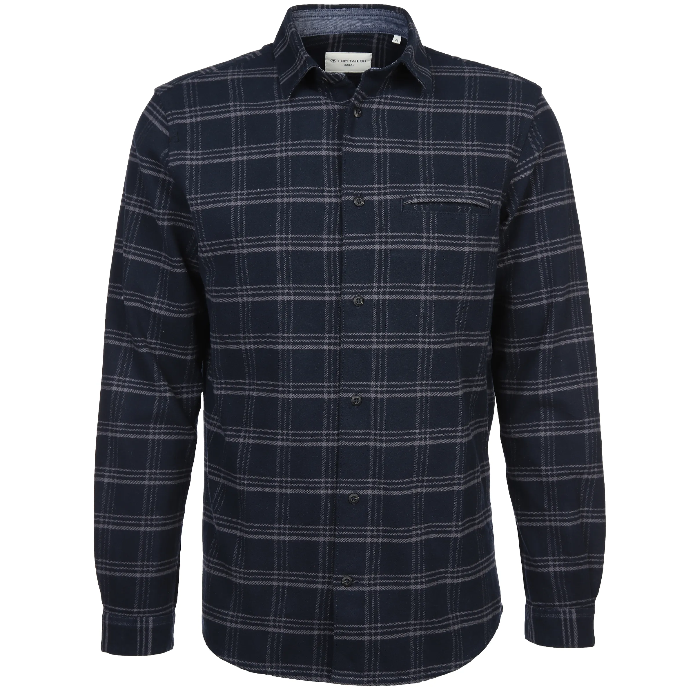 Tom Tailor 1037447 tonal check shirt Marine 884280 32308 1