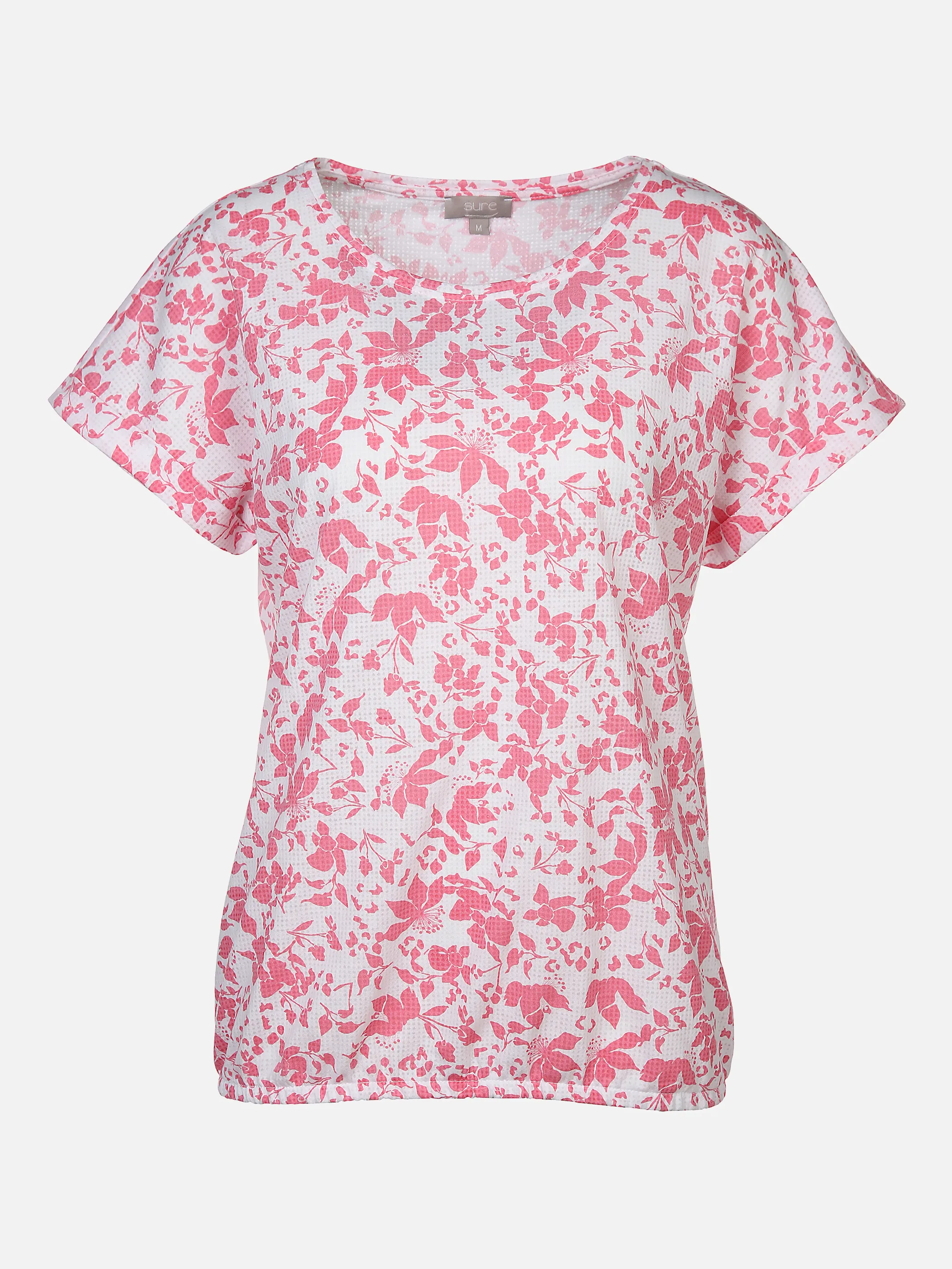 Sure Da-Alloverprintshirt m.Rundhal Pink 873371 FLAMINGO 1