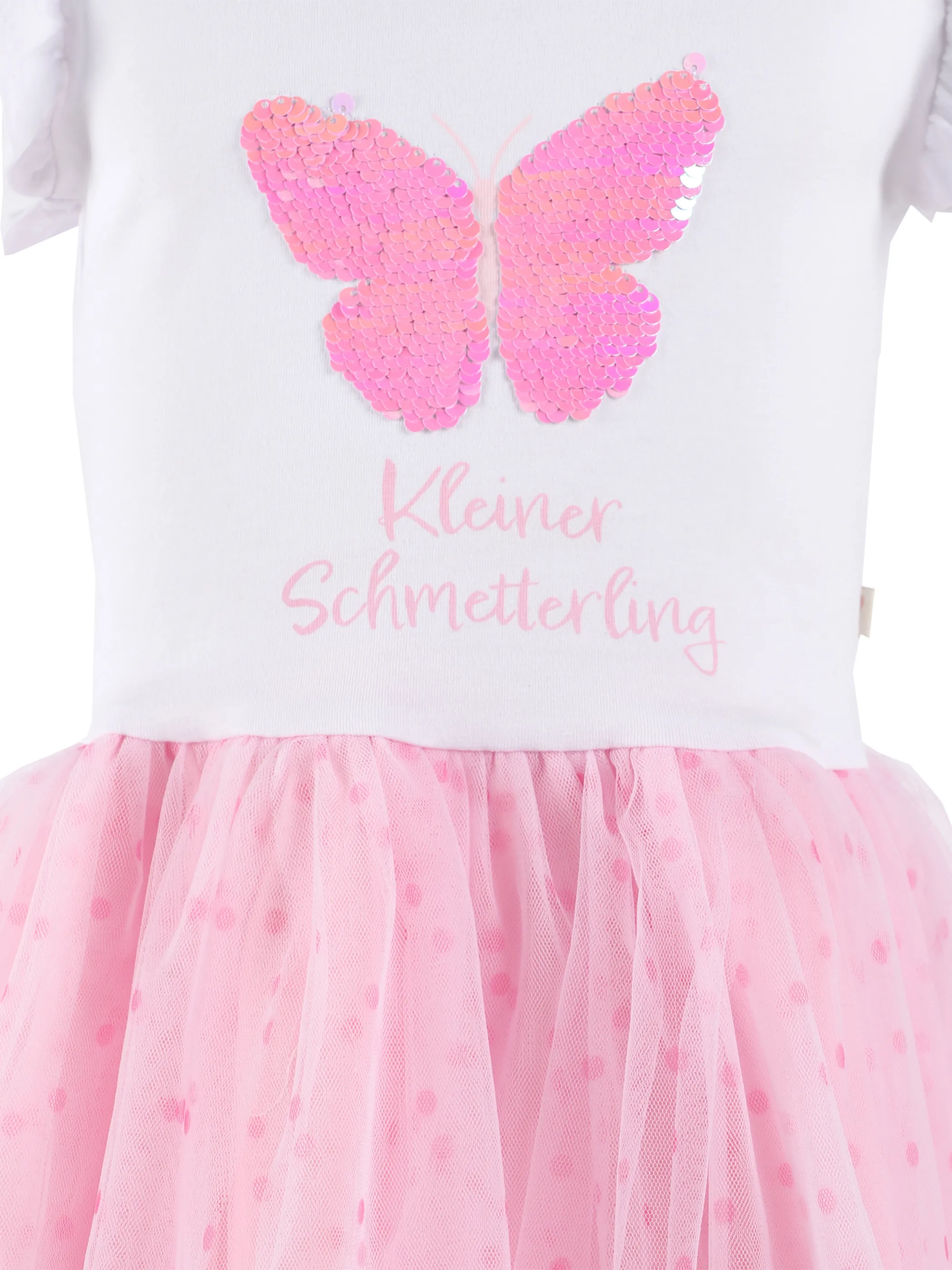 Stop + Go KM Tüll Kleid in rose und bunt mit Appli. Rosa 875495 ROSE 3