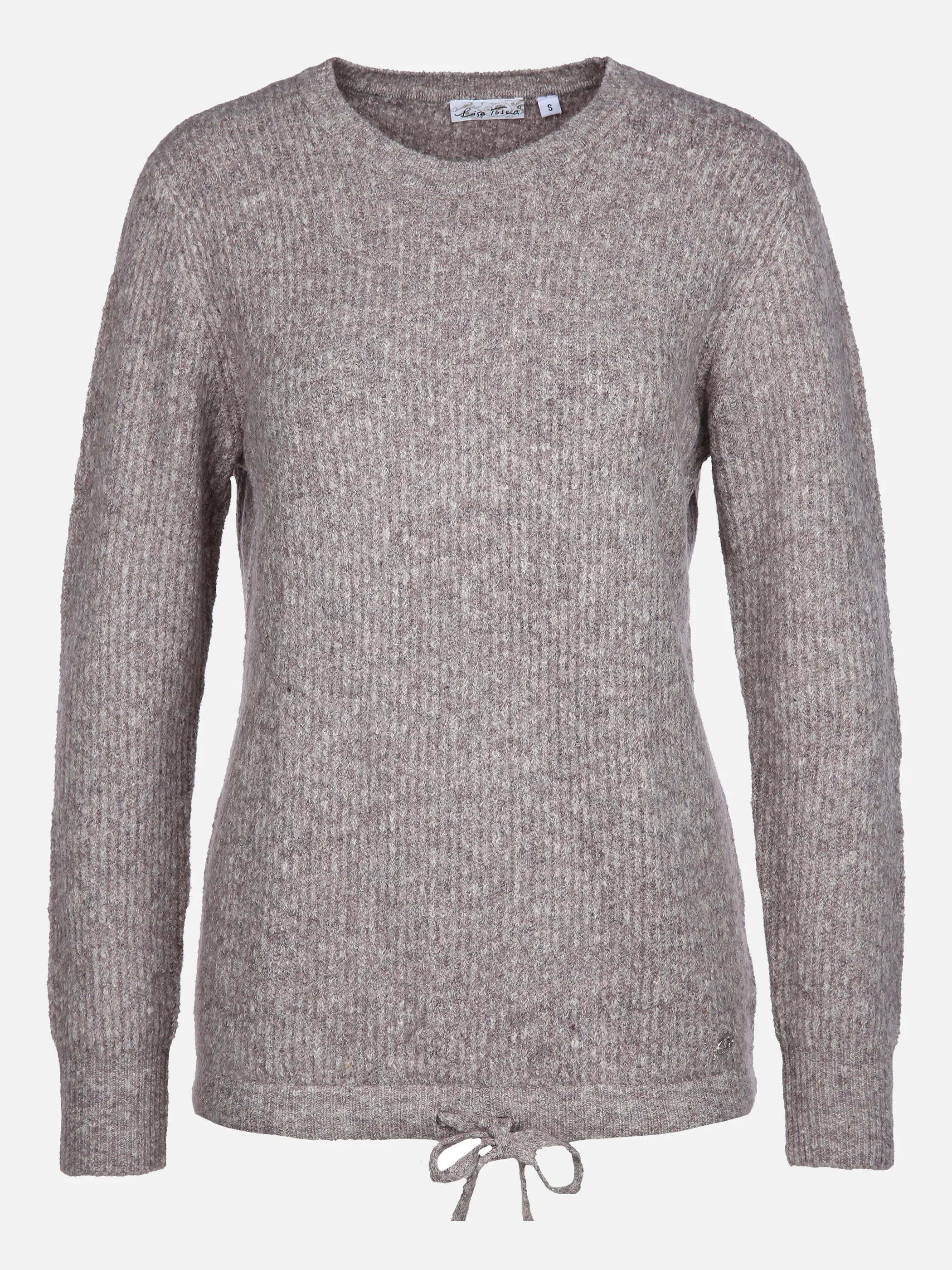 Lisa Tossa Da-Rundhals-Pullover Grau 856708 TAUPE MEL. 1 Lisa Tossa Da-Rundhals-Pullover Grau 856708 TAUPE MEL. 1