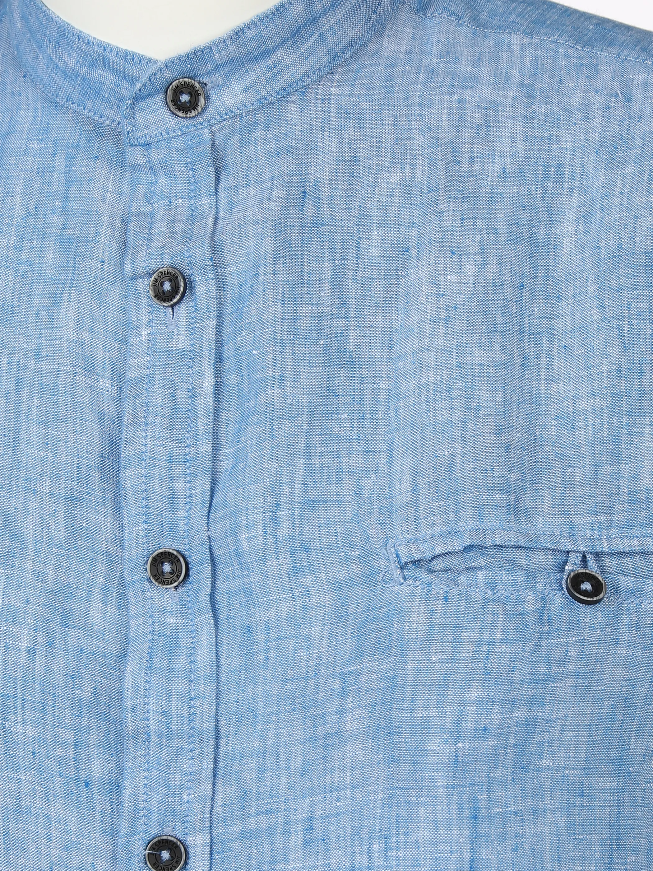 Jim Spencer He. Leinenhemd 1/2 Arm Steh Blau 873080 BLUE 3 Jim Spencer He. Leinenhemd 1/2 Arm Steh Blau 873080 BLUE 3