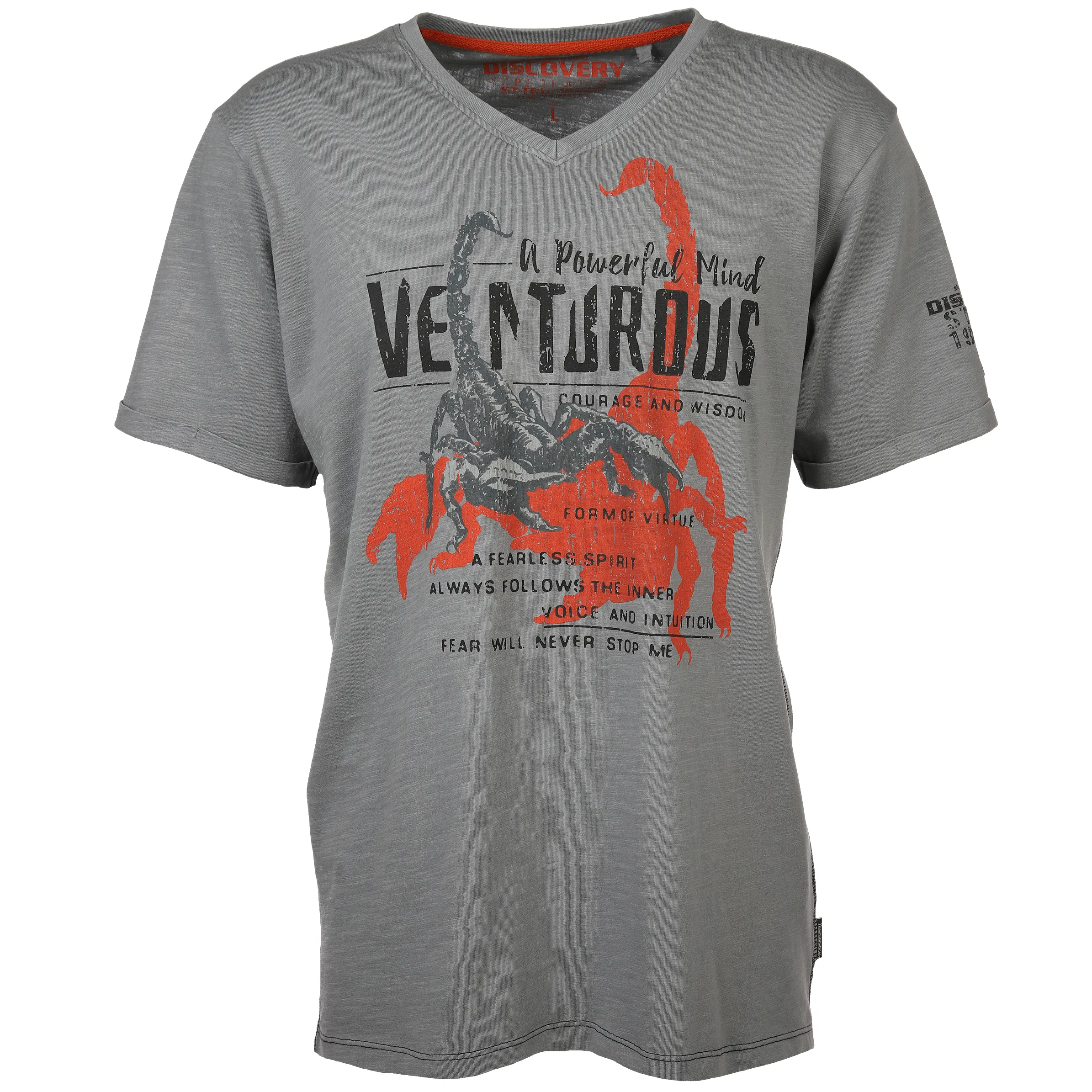Southern Territory He. T-Shirt 1/2 Arm washer print Grau 878481 GREY 1