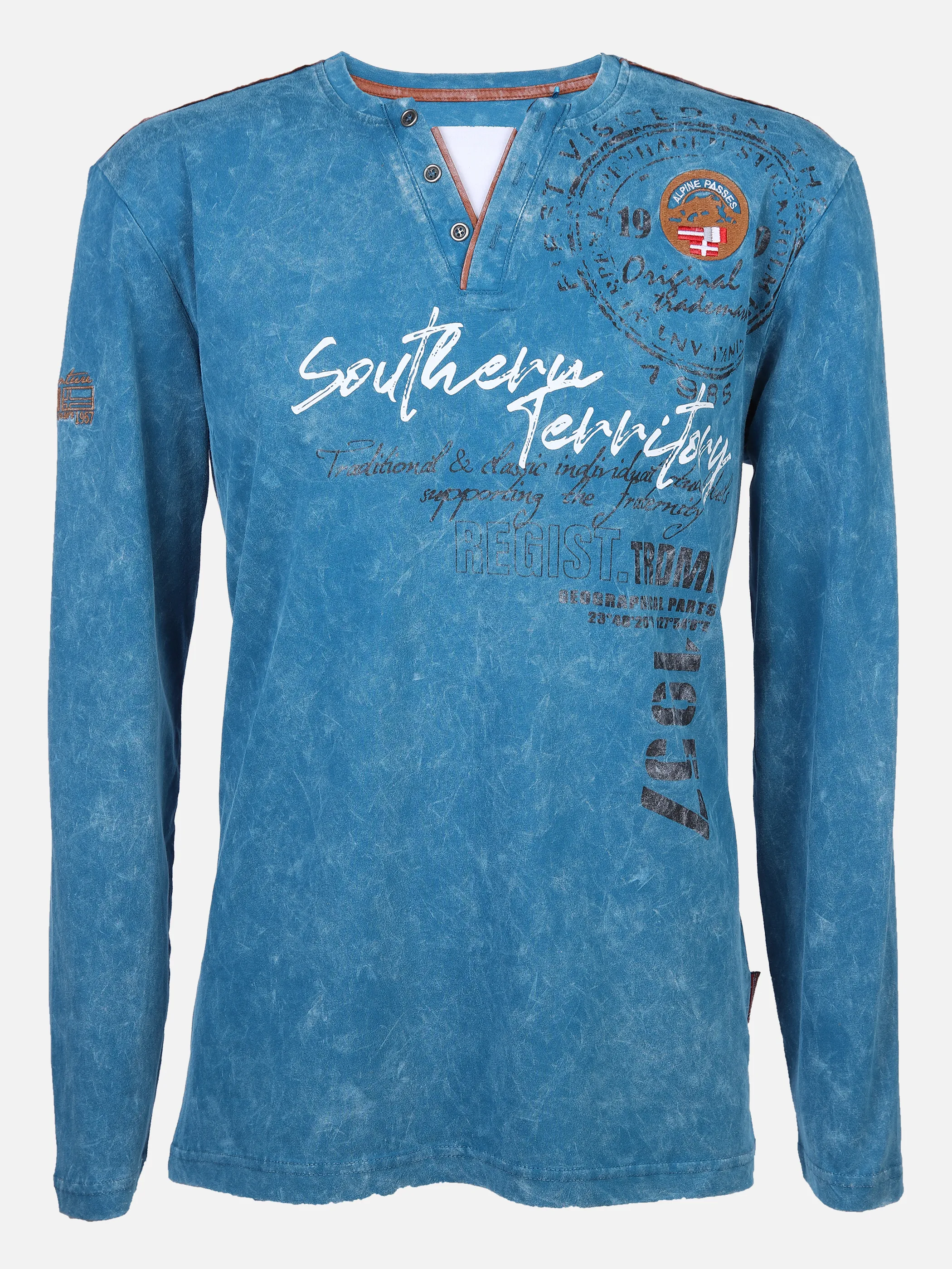 Southern Territory He. Henleyshirt 1/1 Arm 2in1 Grün 871381 PETROL 1 Southern Territory He. Henleyshirt 1/1 Arm 2in1 Grün 871381 PETROL 1