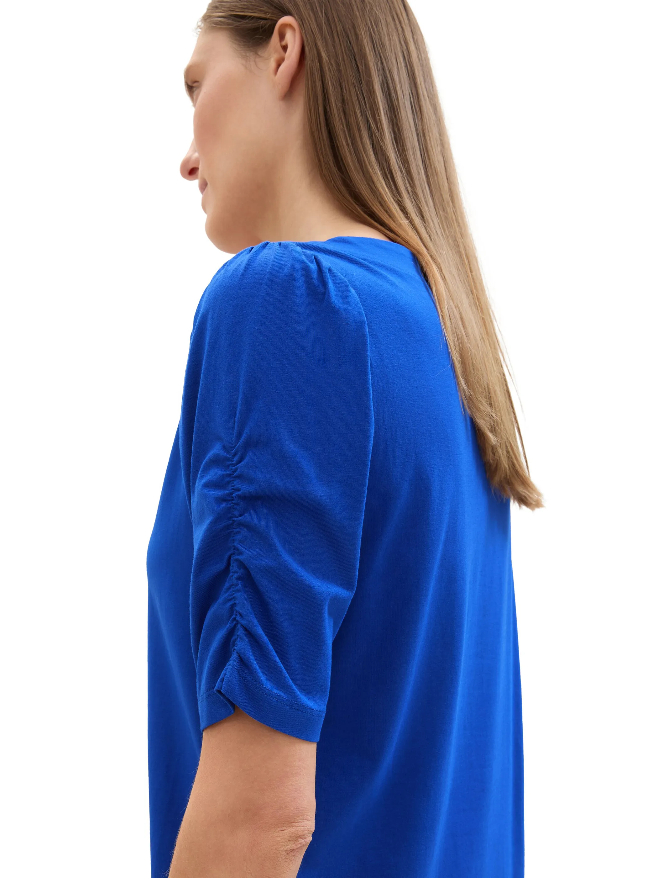 Tom Tailor 1041572 T-shirt gathered sleeve Blau 895787 14531 3 Tom Tailor 1041572 T-shirt gathered sleeve Blau 895787 14531 3