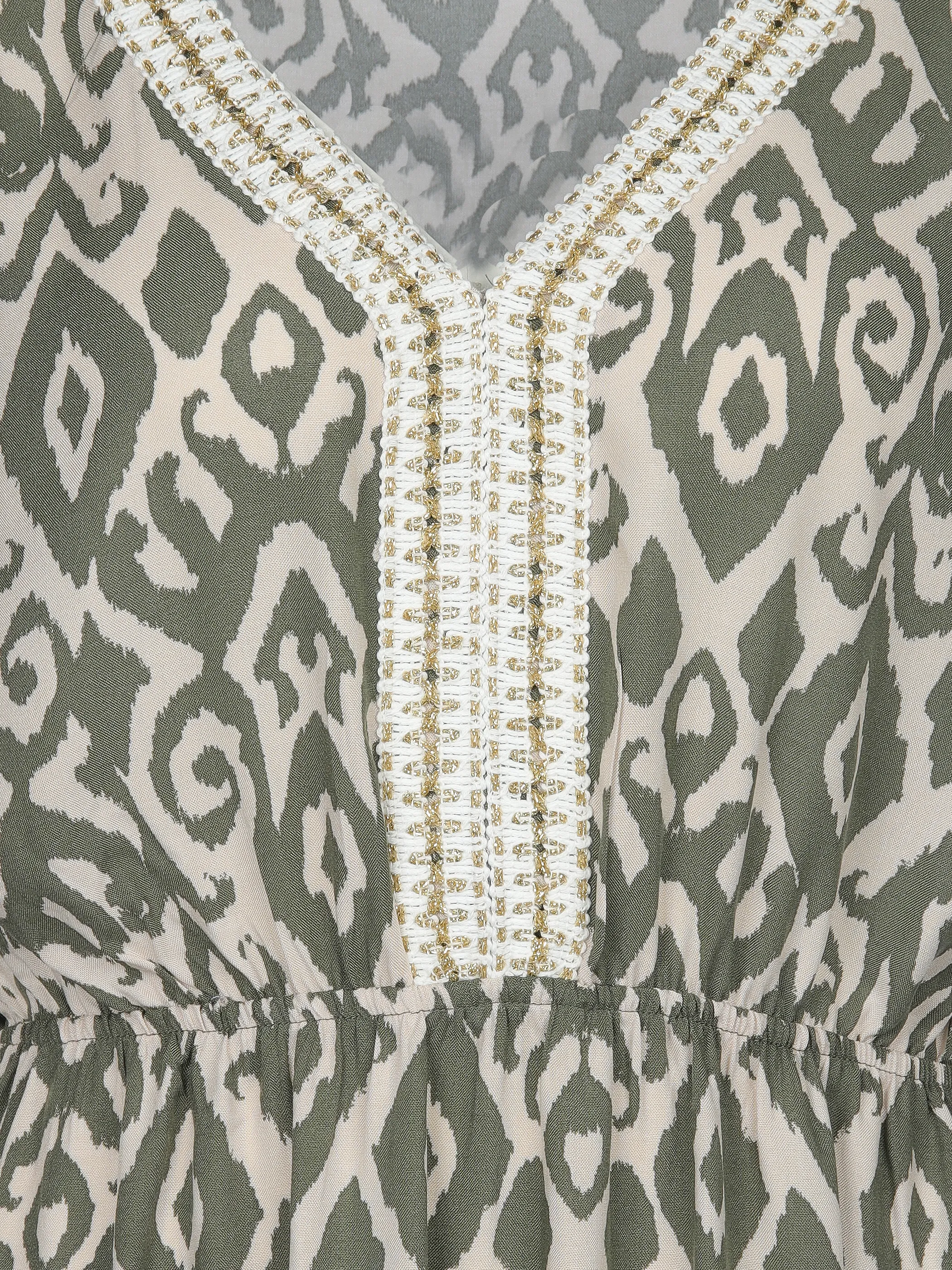 Apricot 968233 Apricot Ikat Mono Swirl Shimmer Dress Oliv 918379 KHA 3