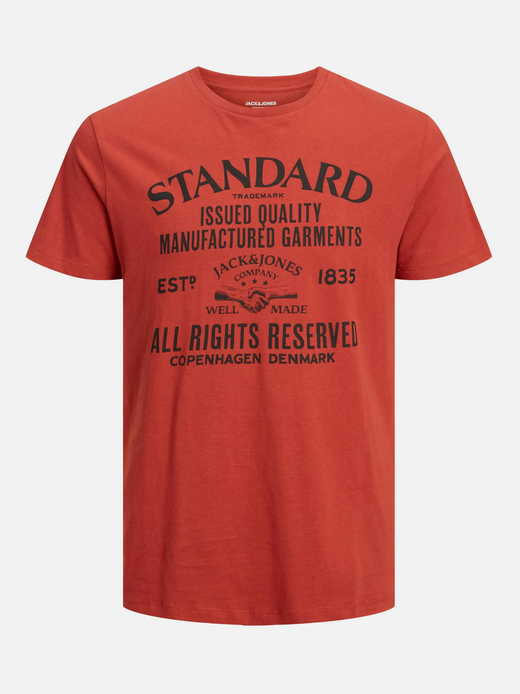 Jack Jones 12232972 JJEJEANS TEE SS O-NEC Rot 878878 177170 1