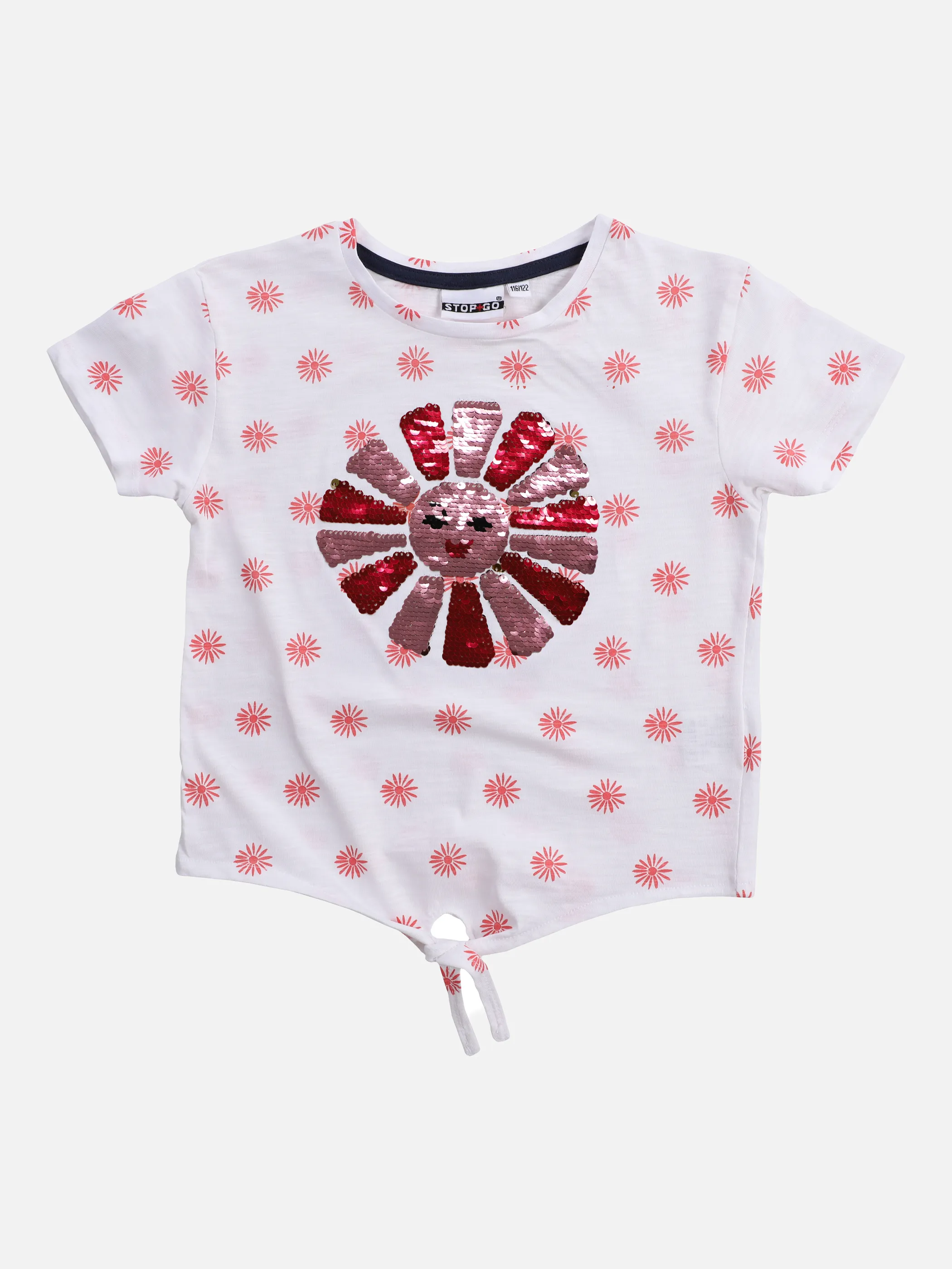 Stop + Go MG TShirt weiß mit AOP Blume Weiß 864411 WEIß 1 Stop + Go MG TShirt weiß mit AOP Blume Weiß 864411 WEIß 1