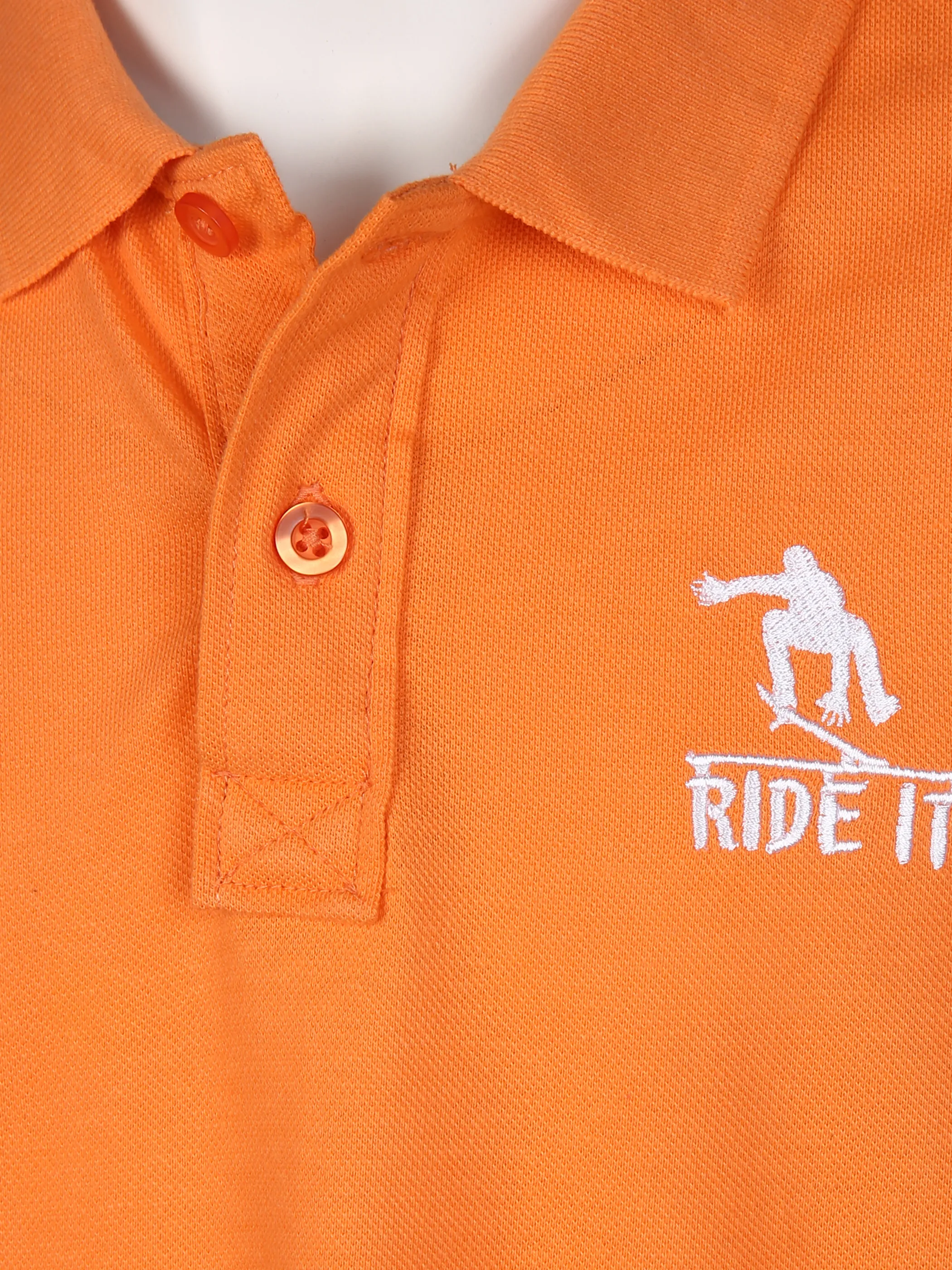 Stop + Go TB Poloshirt 1/4 Arm in orange Orange 851642 ORANGE 3