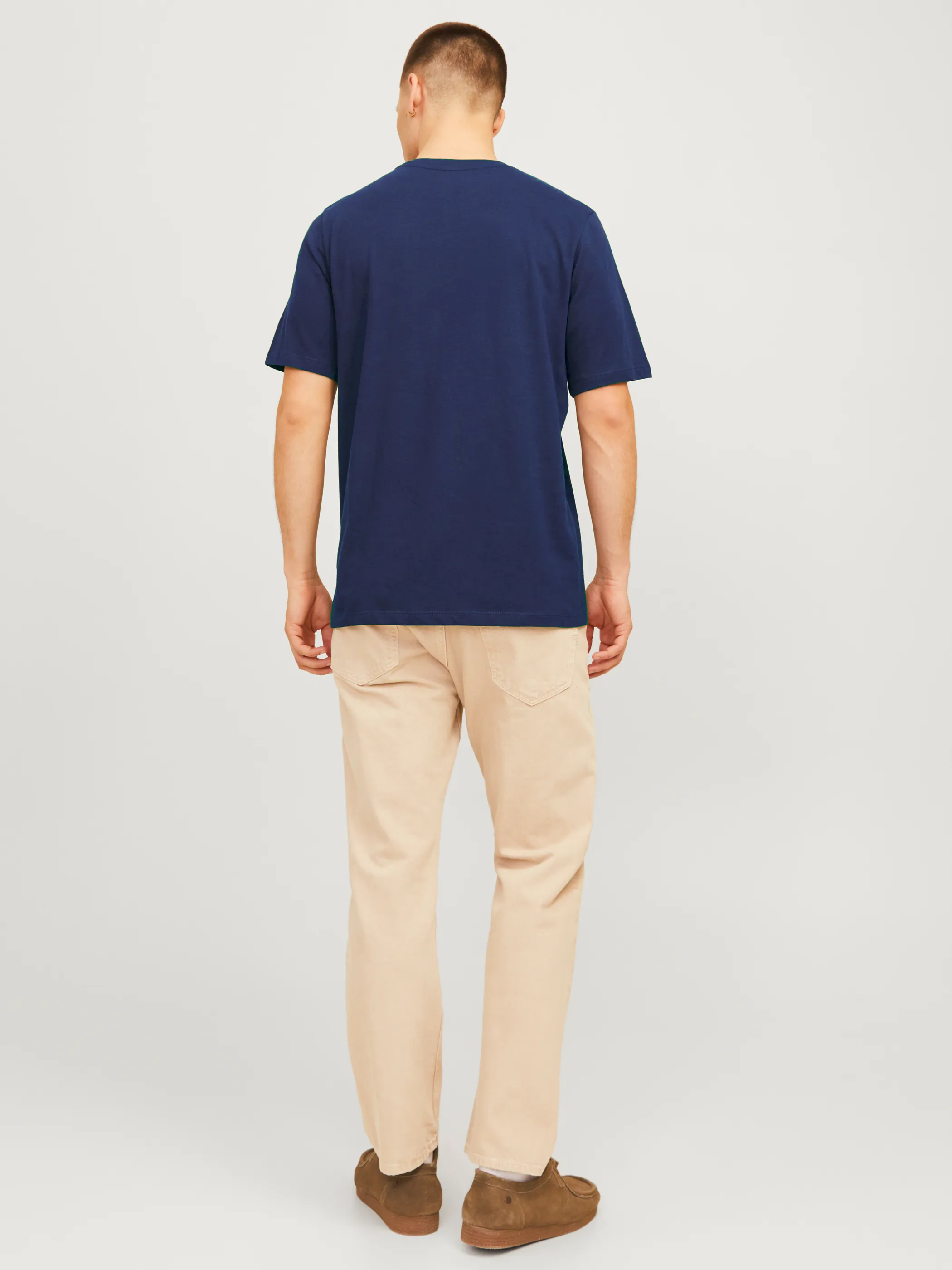 Jack Jones 12256799 JJFERRIS TEE SS CREW Marine 896597 175876002 2