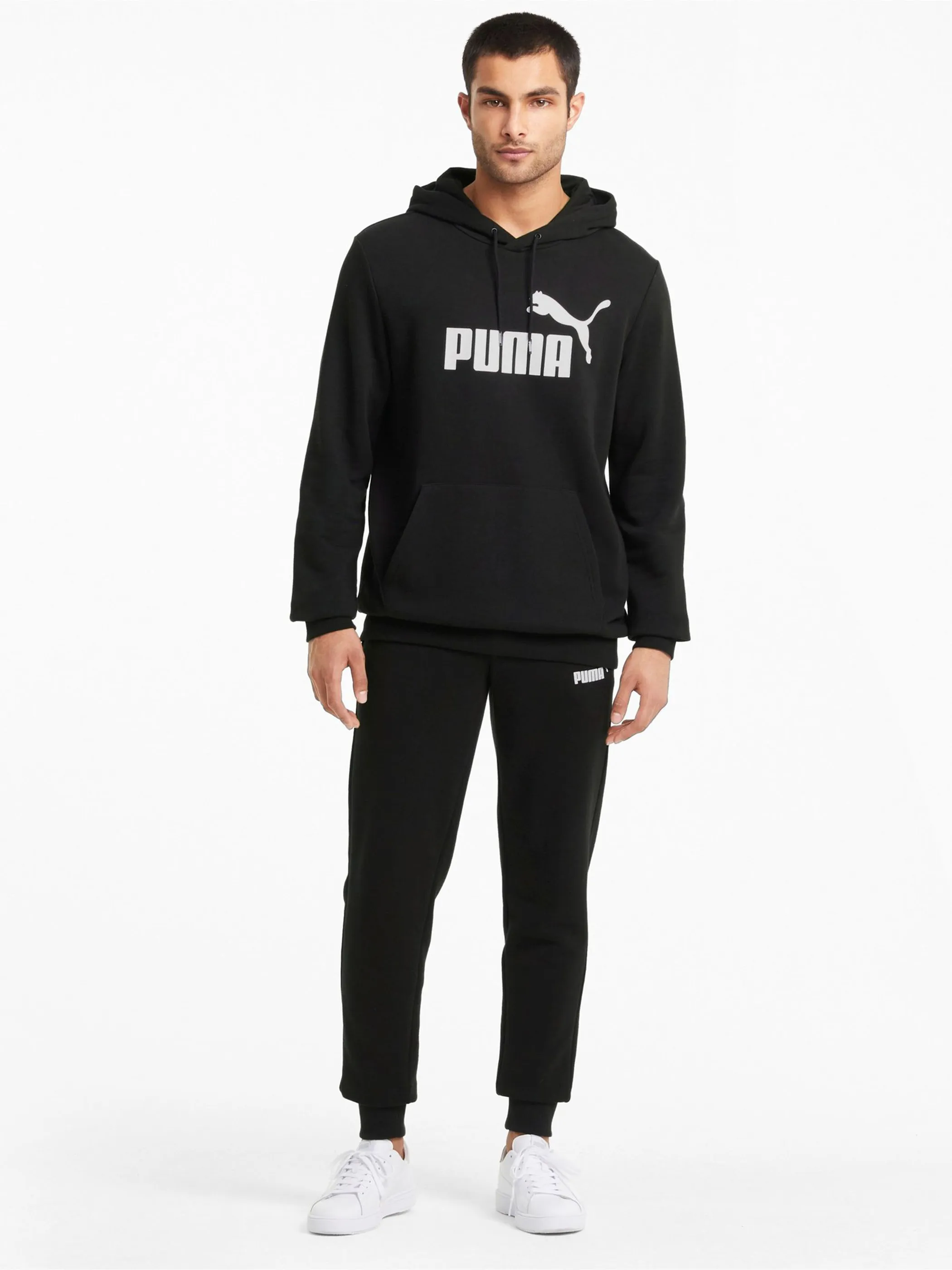 Puma 586688 He-Hoodie, Logo Schwarz 856656 01 3