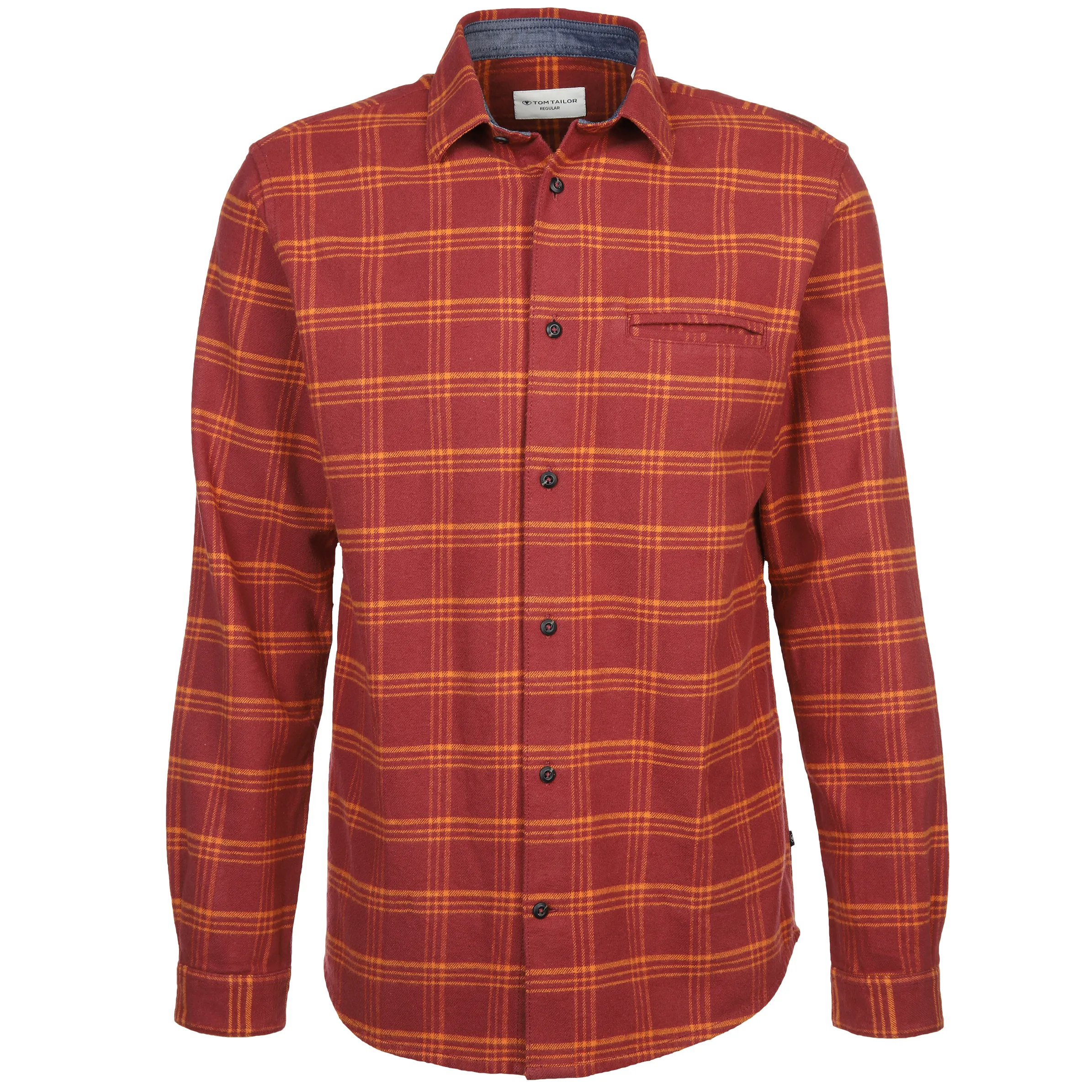 Tom Tailor 1037447 tonal check shirt Rot 884280 32309 1