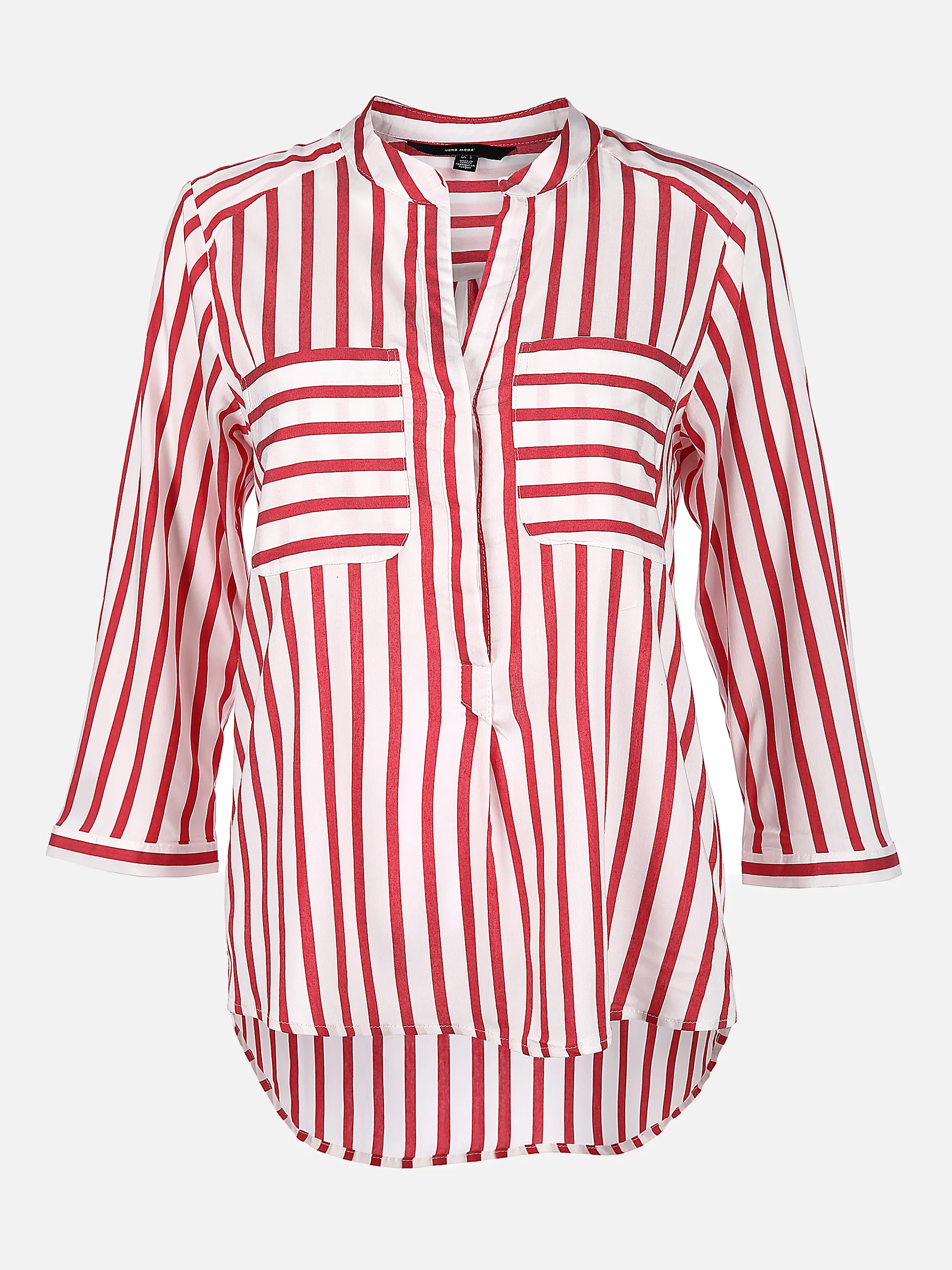 Vero Moda 10188642 VMERIKA STRIPE 3/4 SH Weiß 773517 175598062 1