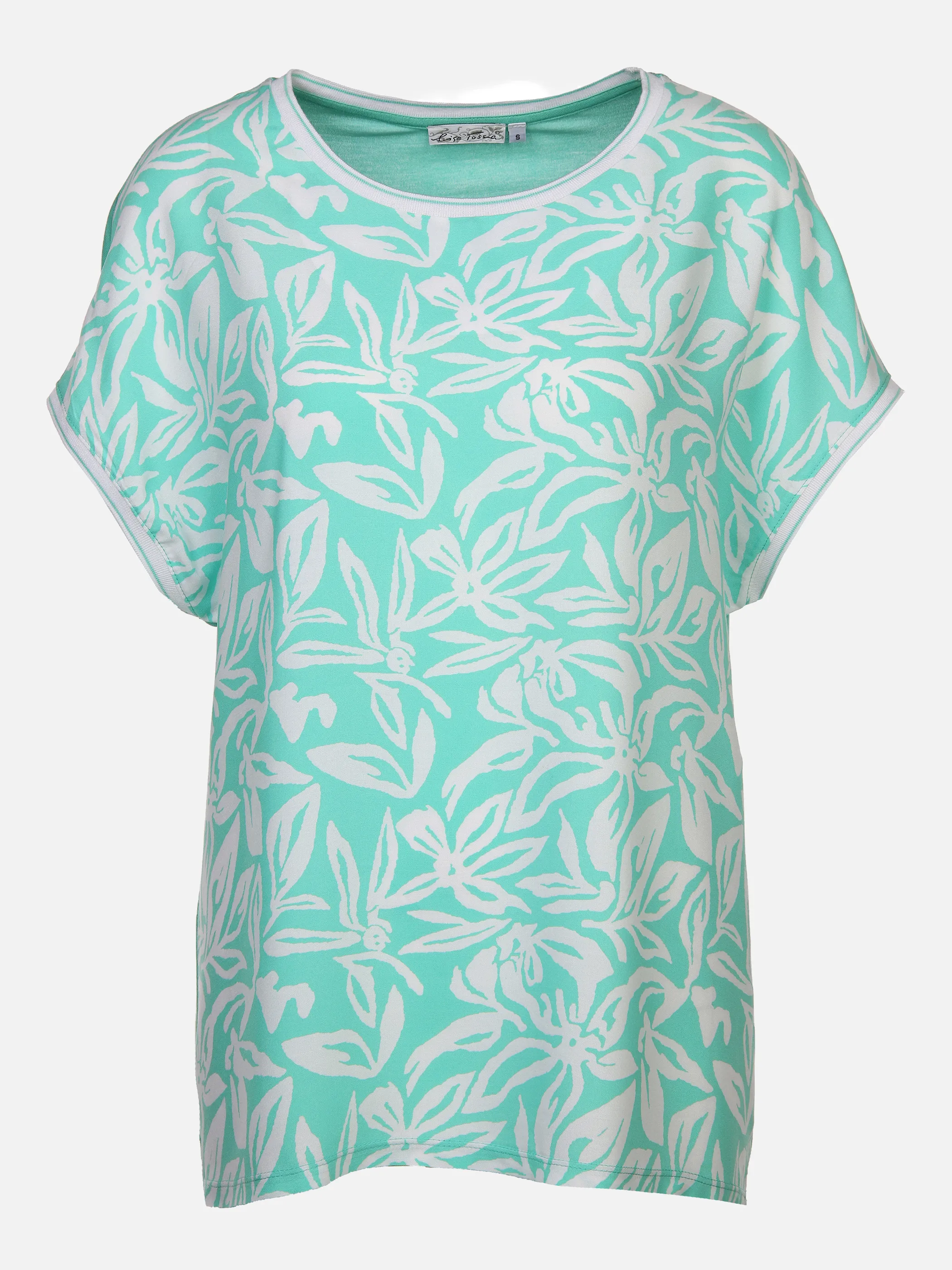 Lisa Tossa Da-T-Shirt m.Alloverprint Türkis 877826 DK AQUA 1 Lisa Tossa Da-T-Shirt m.Alloverprint Türkis 877826 DK AQUA 1