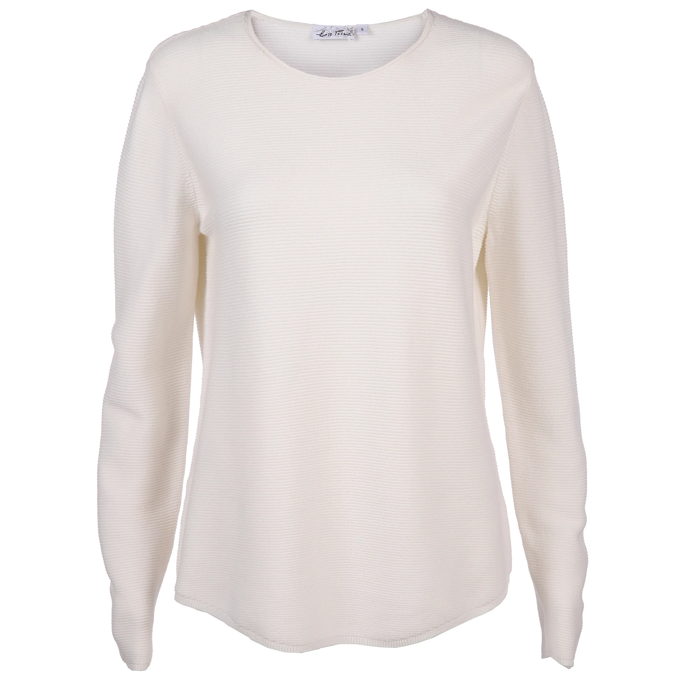 Lisa Tossa Da-Pullover Rundhals Weiß 822840 OFFWHITE 1