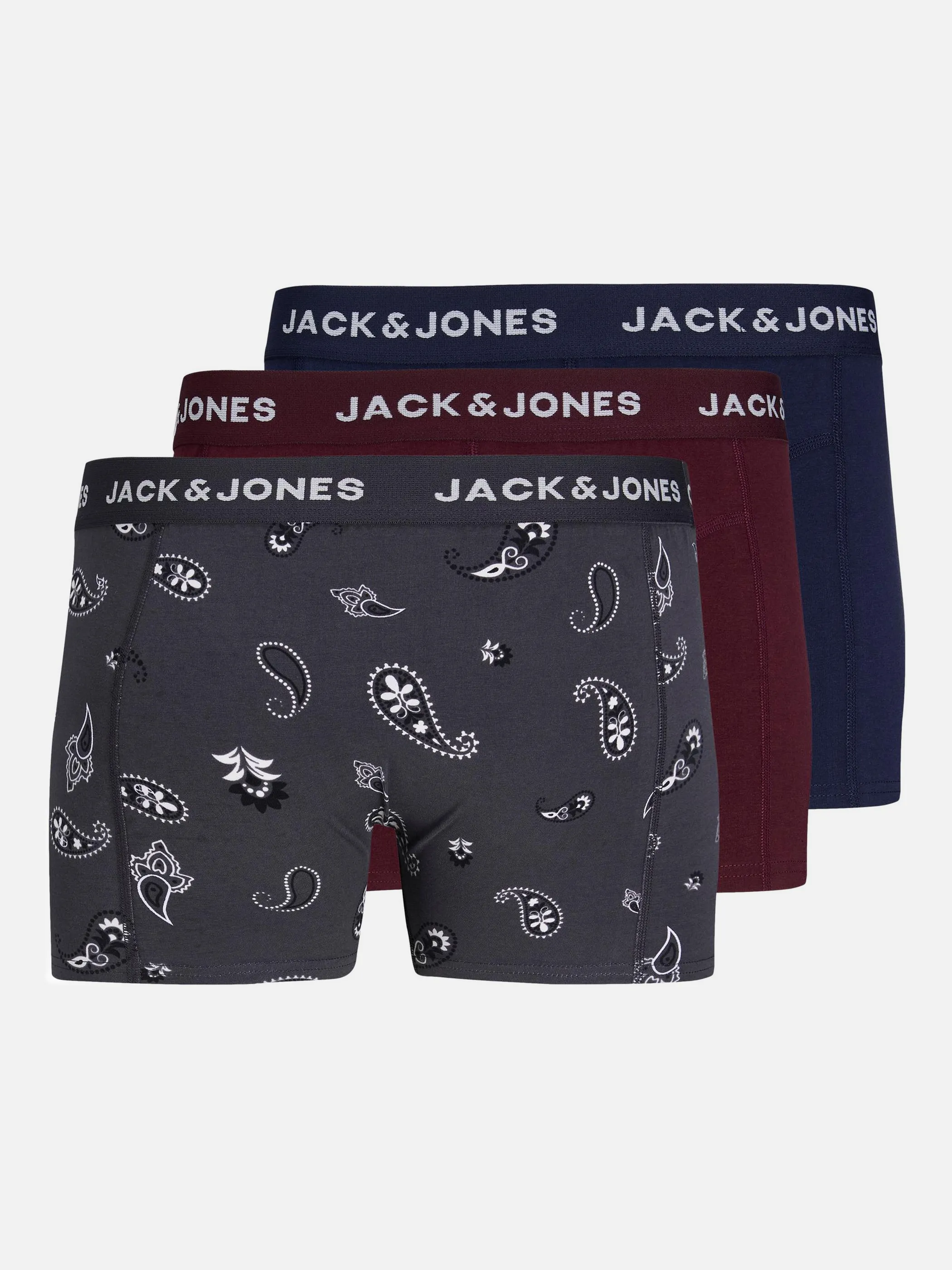 Jack Jones 12211161 JACPAISLEY TRUNKS 3-P Grau 867018 175703001 1