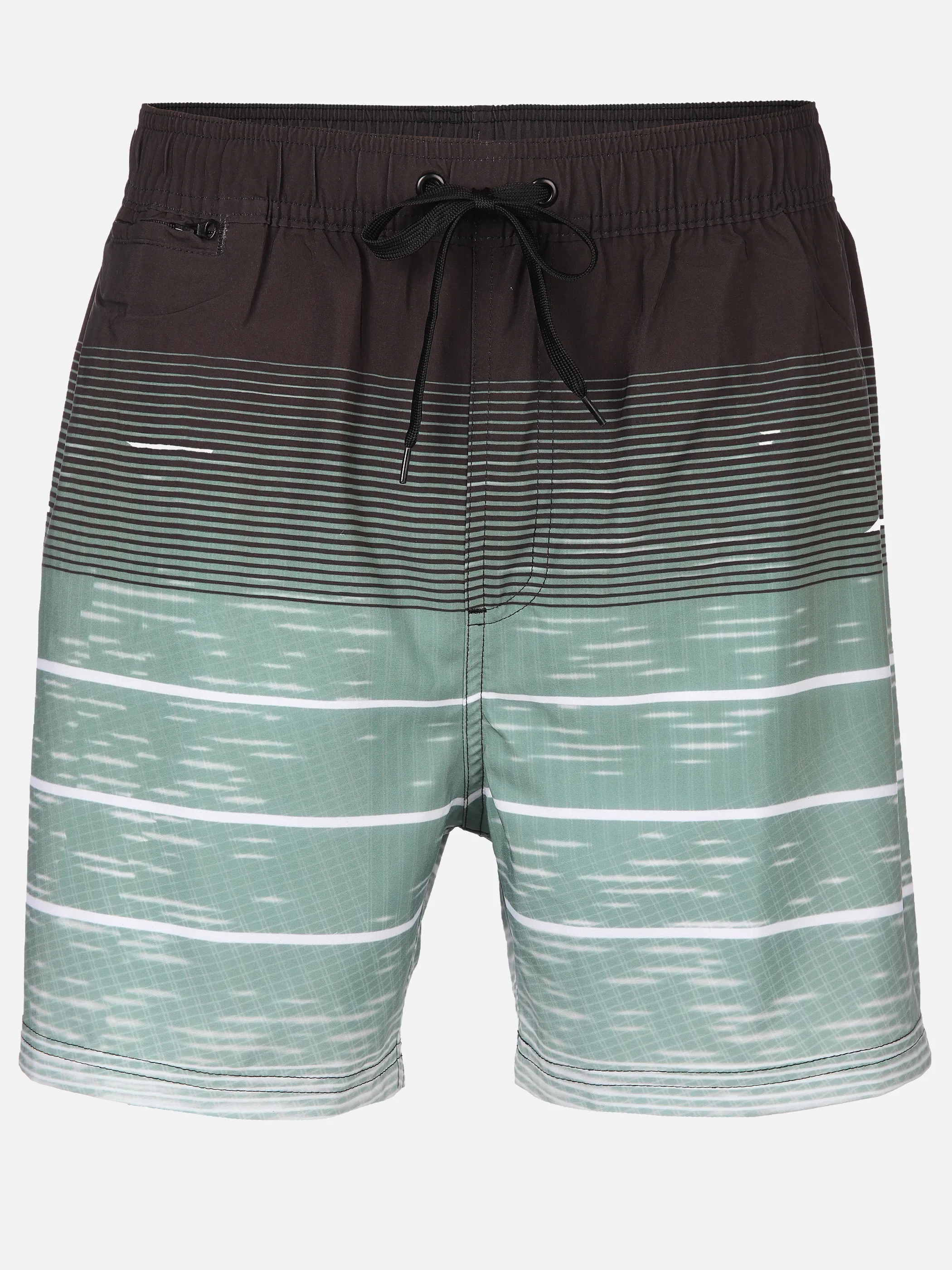 BECO Herren Badehose Boxer – Dunkelblau Mit Muster, Schnelltrocknend, Mit Tasche