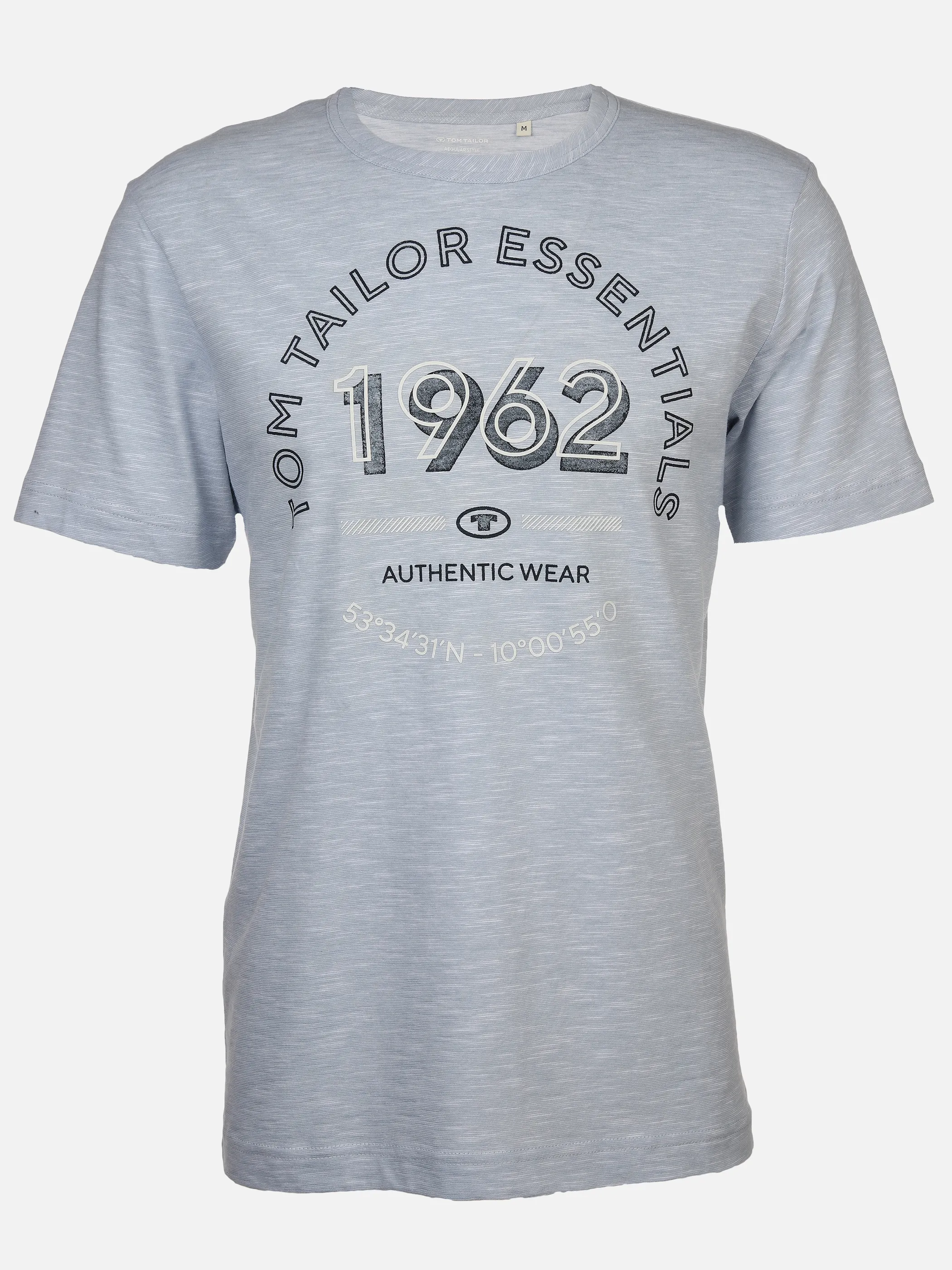 Tom Tailor 1040819 NOS printed t-shirt fine stripe Blau 890934 34964 1