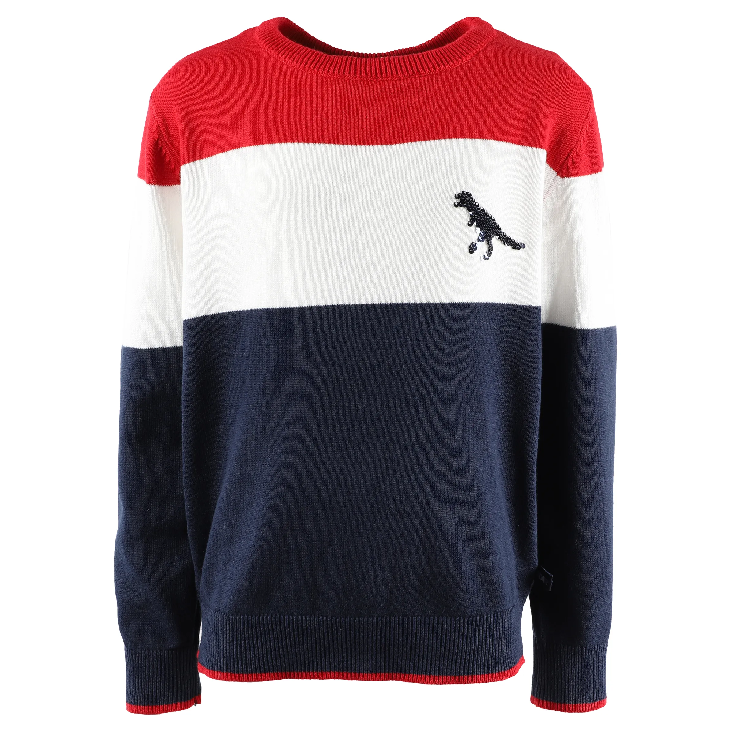 Stop + Go KJ Strickpullover gestreift rot/weiß/navy Rot 881689 ROT GEM. 1