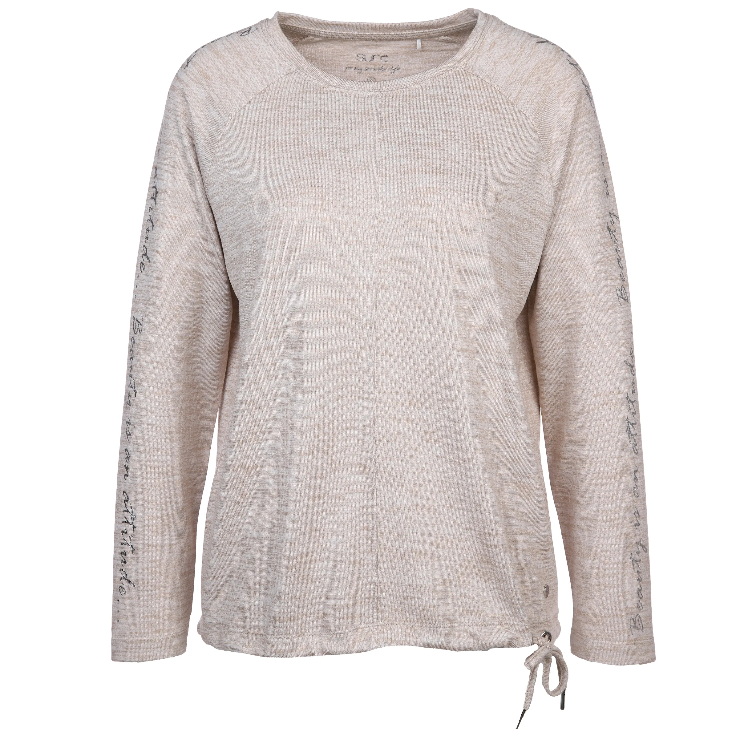 Sure Da-Langarmshirt m. Raglanärmel Beige 881413 BEIGE MEL 1