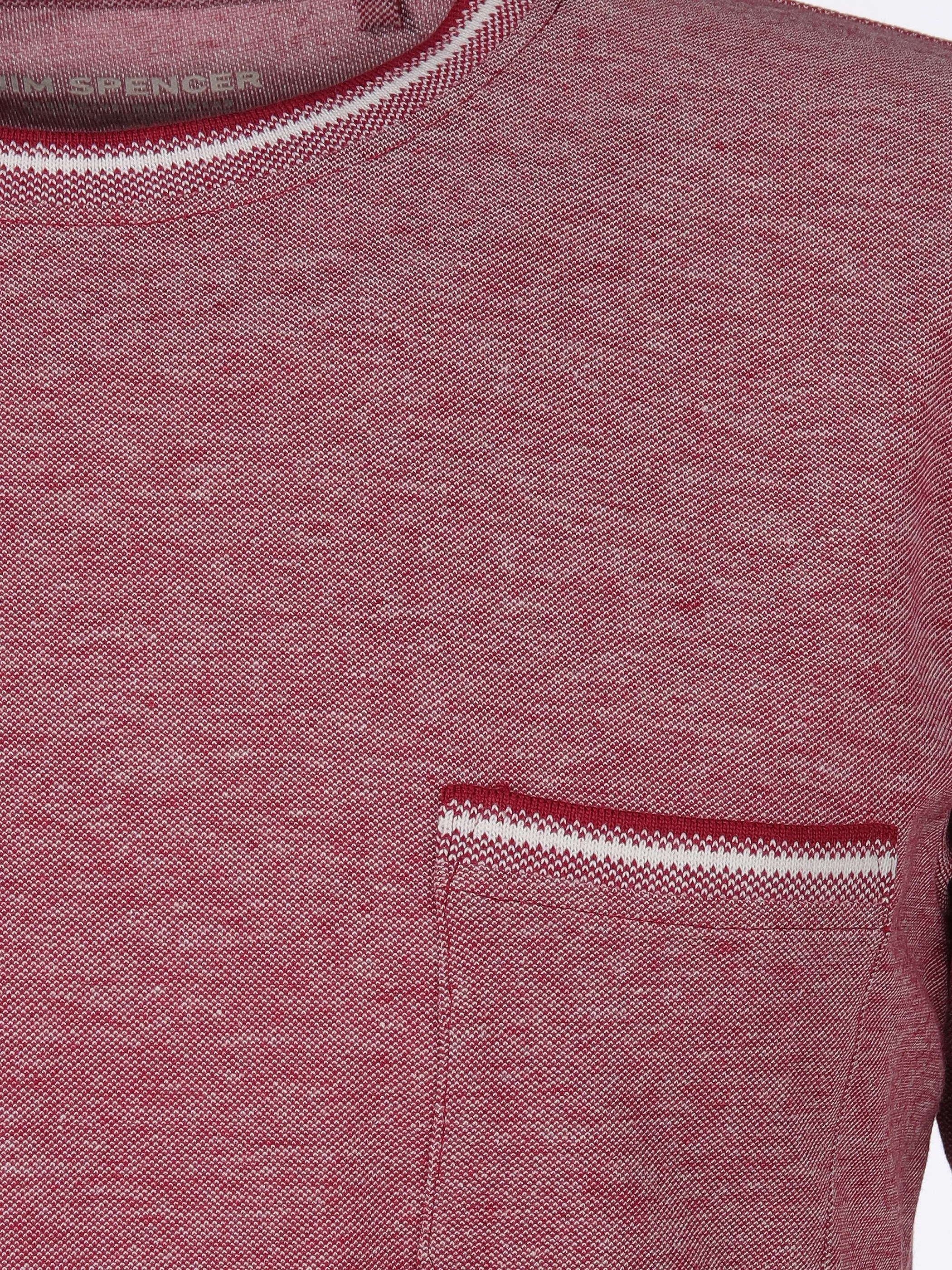 Jim Spencer He. T-Shirt 1/2 Arm twisted Rot 906257 BERRY 3