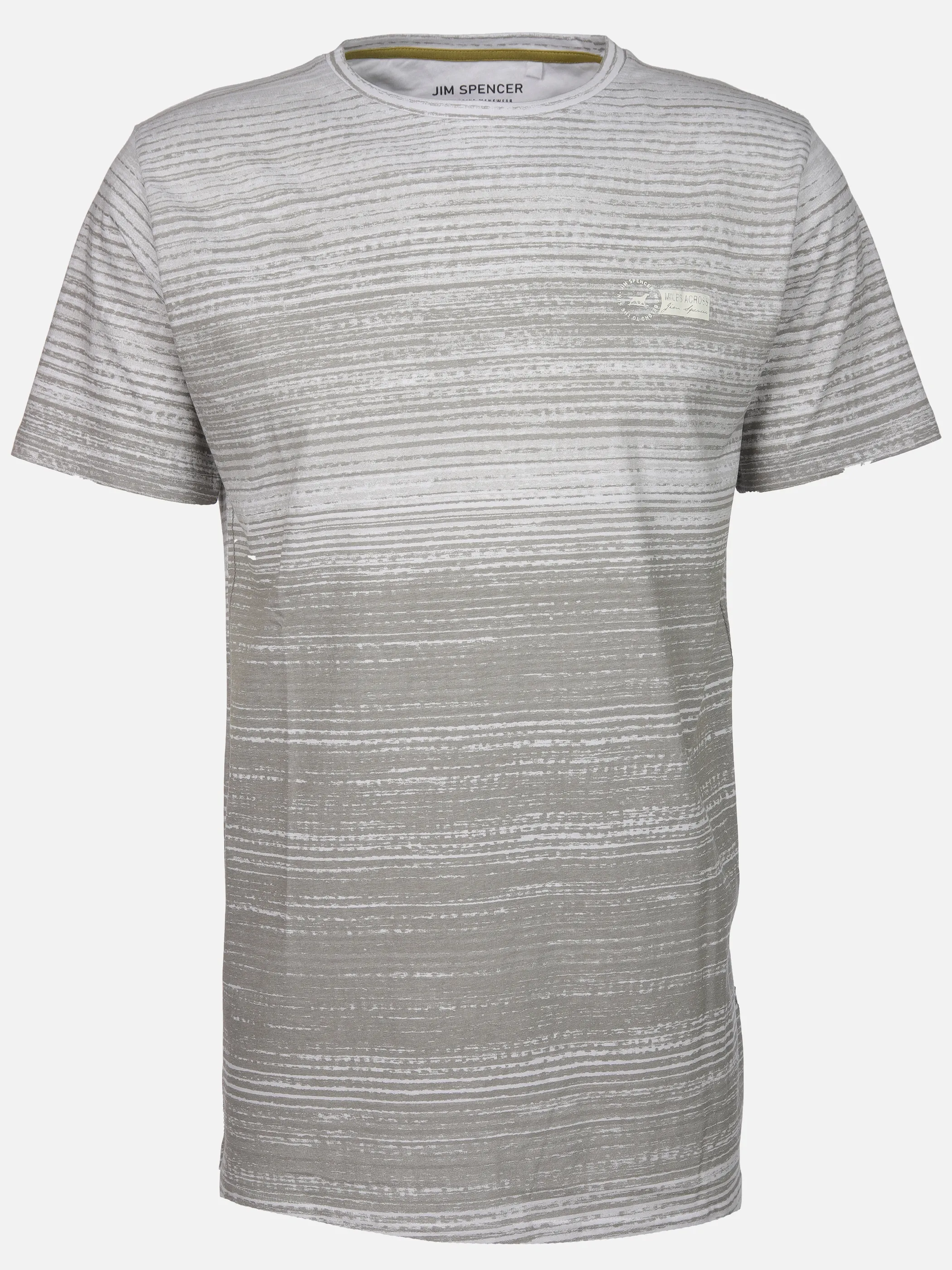 Jim Spencer He. T-Shirt 1/2 Arm allover stripe Weiß 910841 WHITE 1