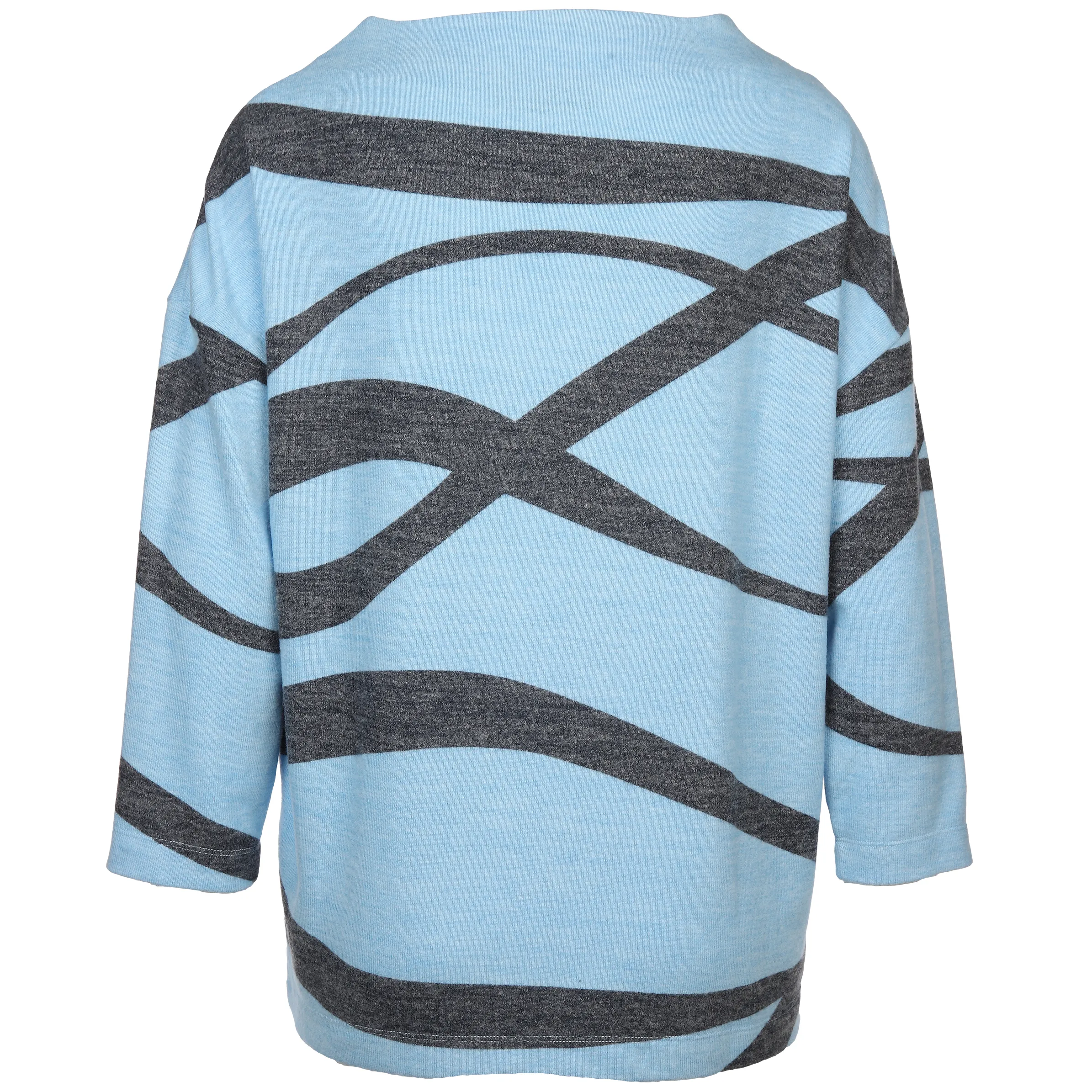 Sure Da-Printshirt m. 3/4 Arm Blau 882062 BLAU MEL. 2 Sure Da-Printshirt m. 3/4 Arm Blau 882062 BLAU MEL. 2