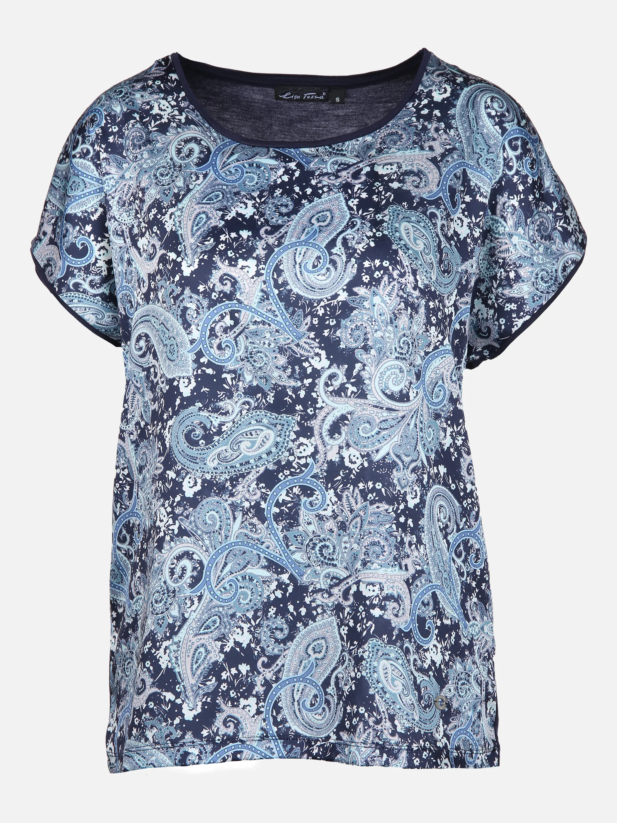 Lisa Tossa Da-Materialmixshirt Paisleydru Blau 851093 MARINE/SAL 1