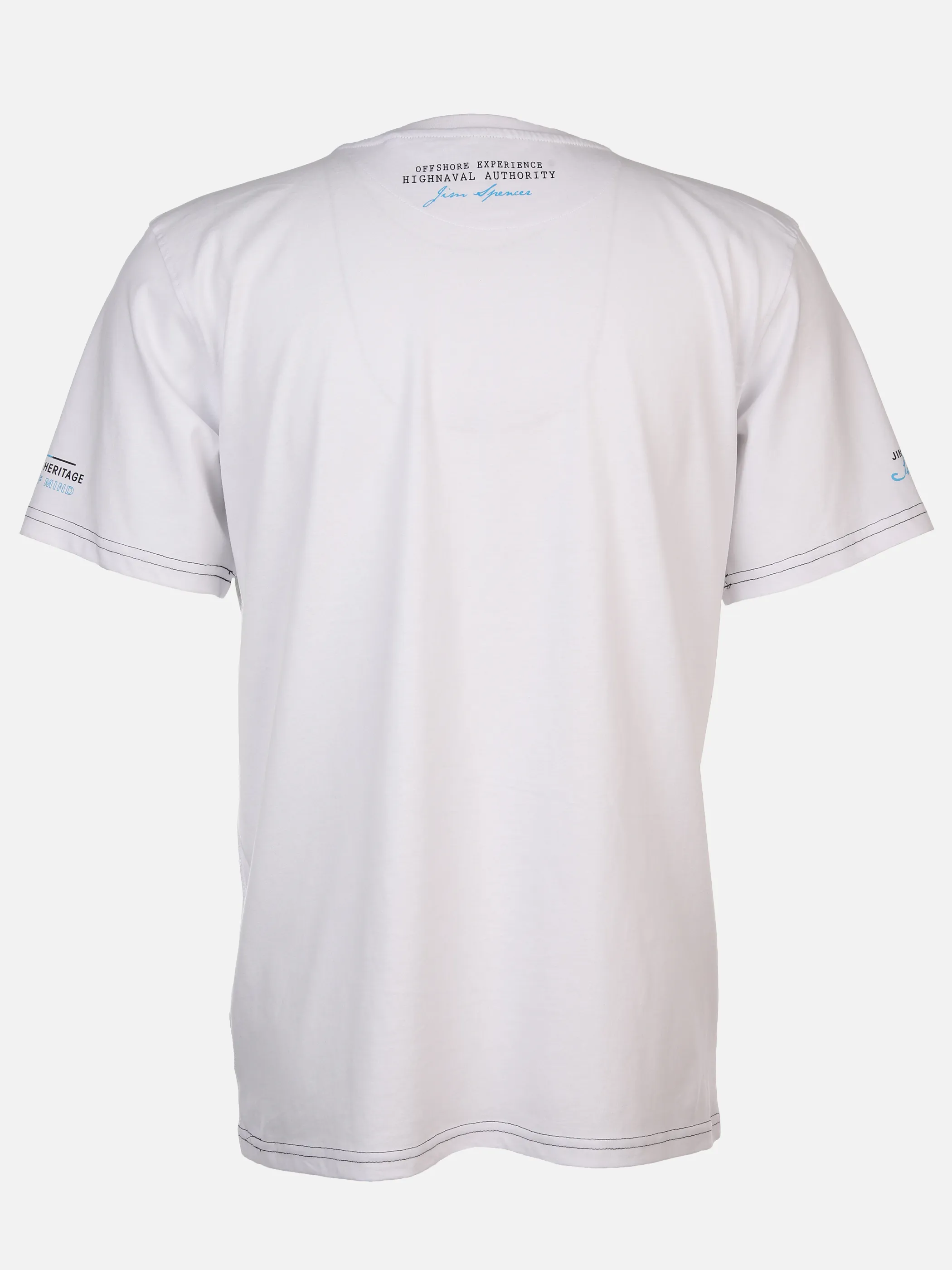 Jim Spencer He. T-Shirt 1/2 Arm Druck Weiß 894402 WHITE 2