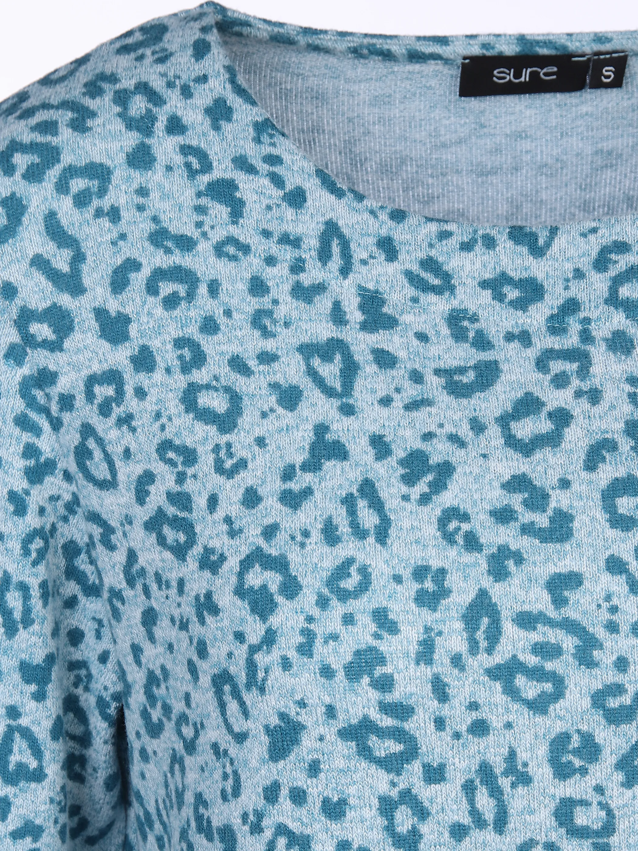 Sure Da-Flauschshirt m. Leoprint Türkis 872613 PETROL GEM 3 Sure Da-Flauschshirt m. Leoprint Türkis 872613 PETROL GEM 3