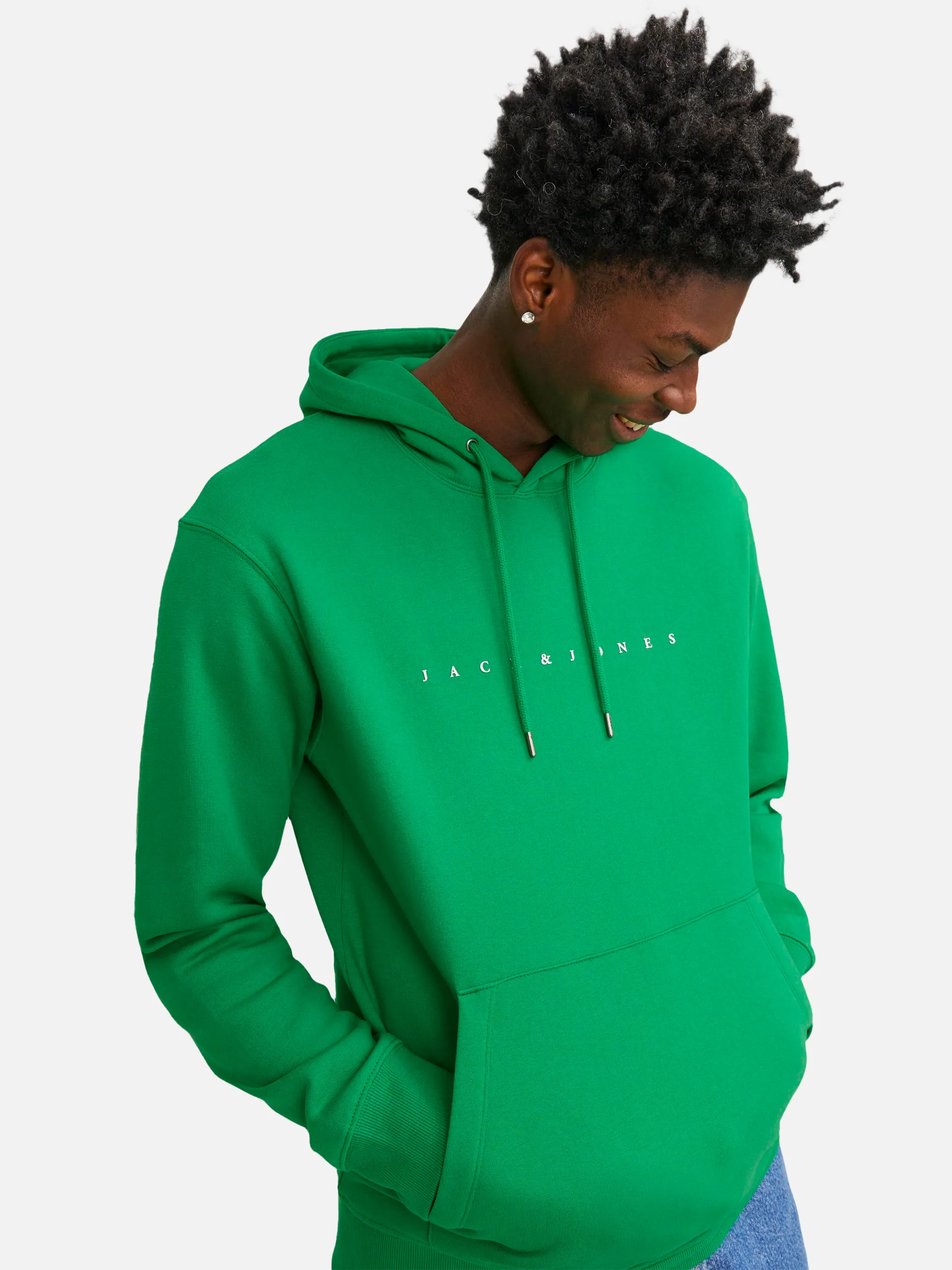 Jack Jones 12233972 JJESTAR JJ SWEAT HOOD Grün 878876 290882 5