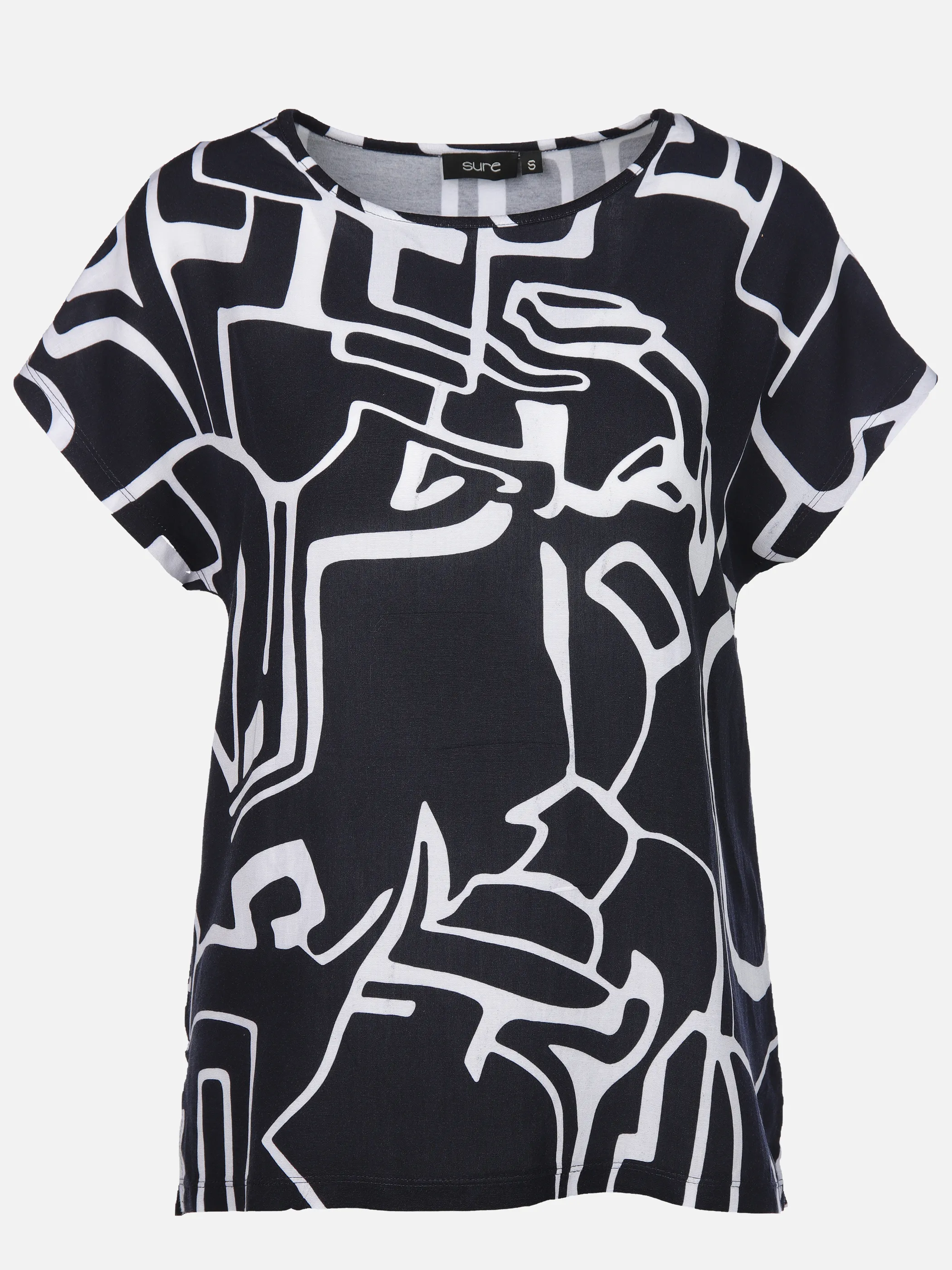 Lisa Tossa Da-Materialmix-Shirt Marine 915307 MARINE 1