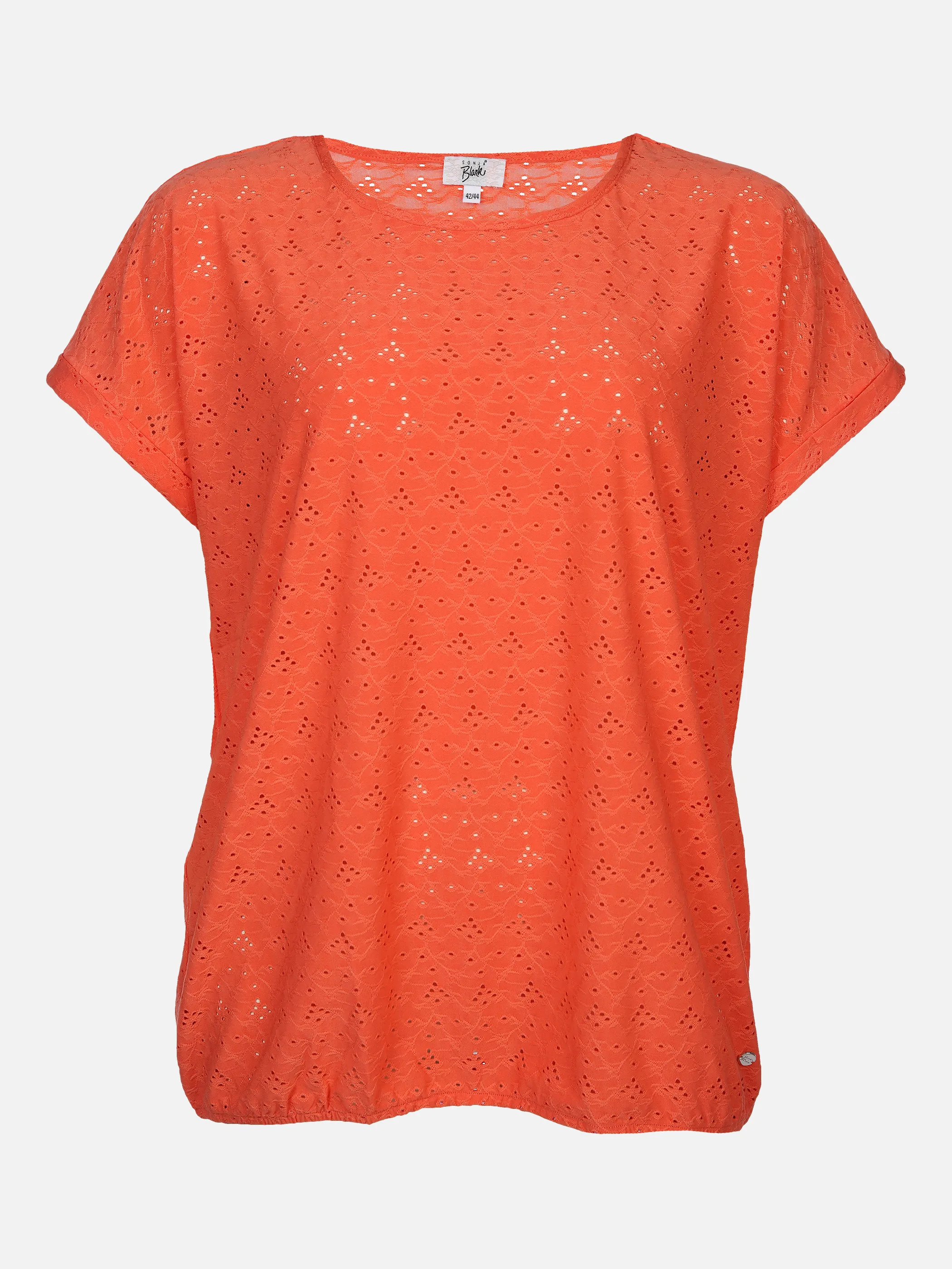 Sonja Blank Da-gr.Gr.Jacquardshirt 1/2 Arm Orange 877576 KORALLE 1