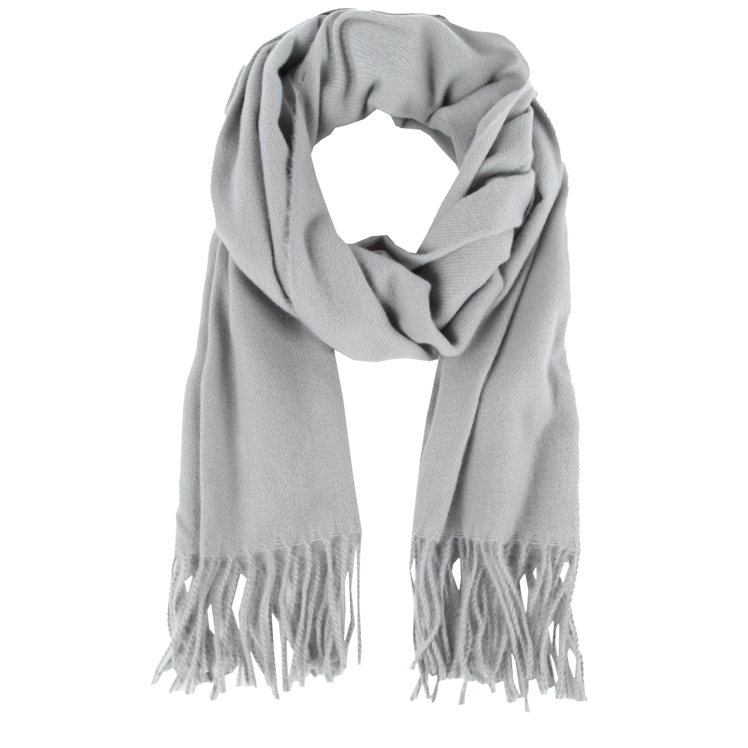 Damen Schal mit Fransen | GREY MEL | noSize | 881741-greymel