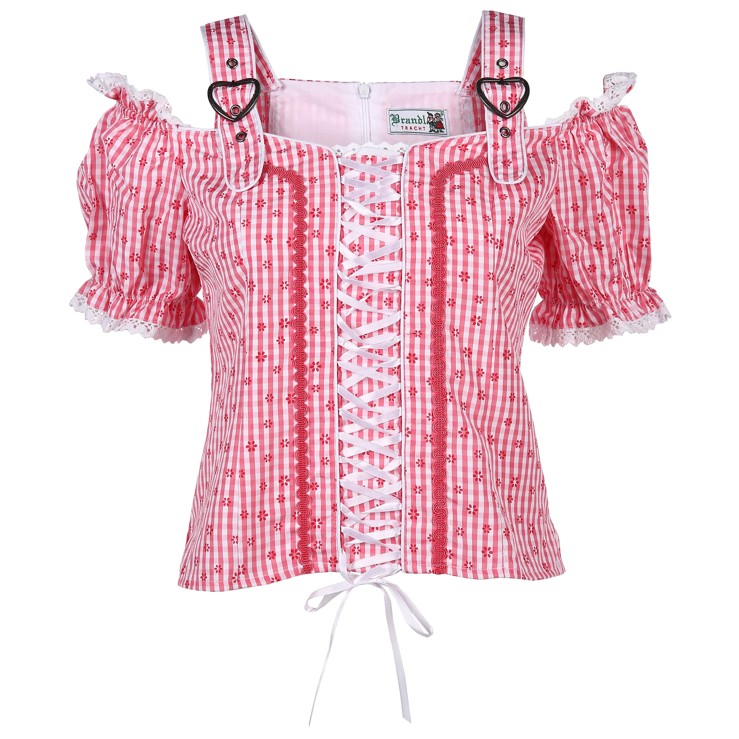 Brandl Tracht Da-Trachtenmiederbluse Rosa 810326 ROSA GEM. 1