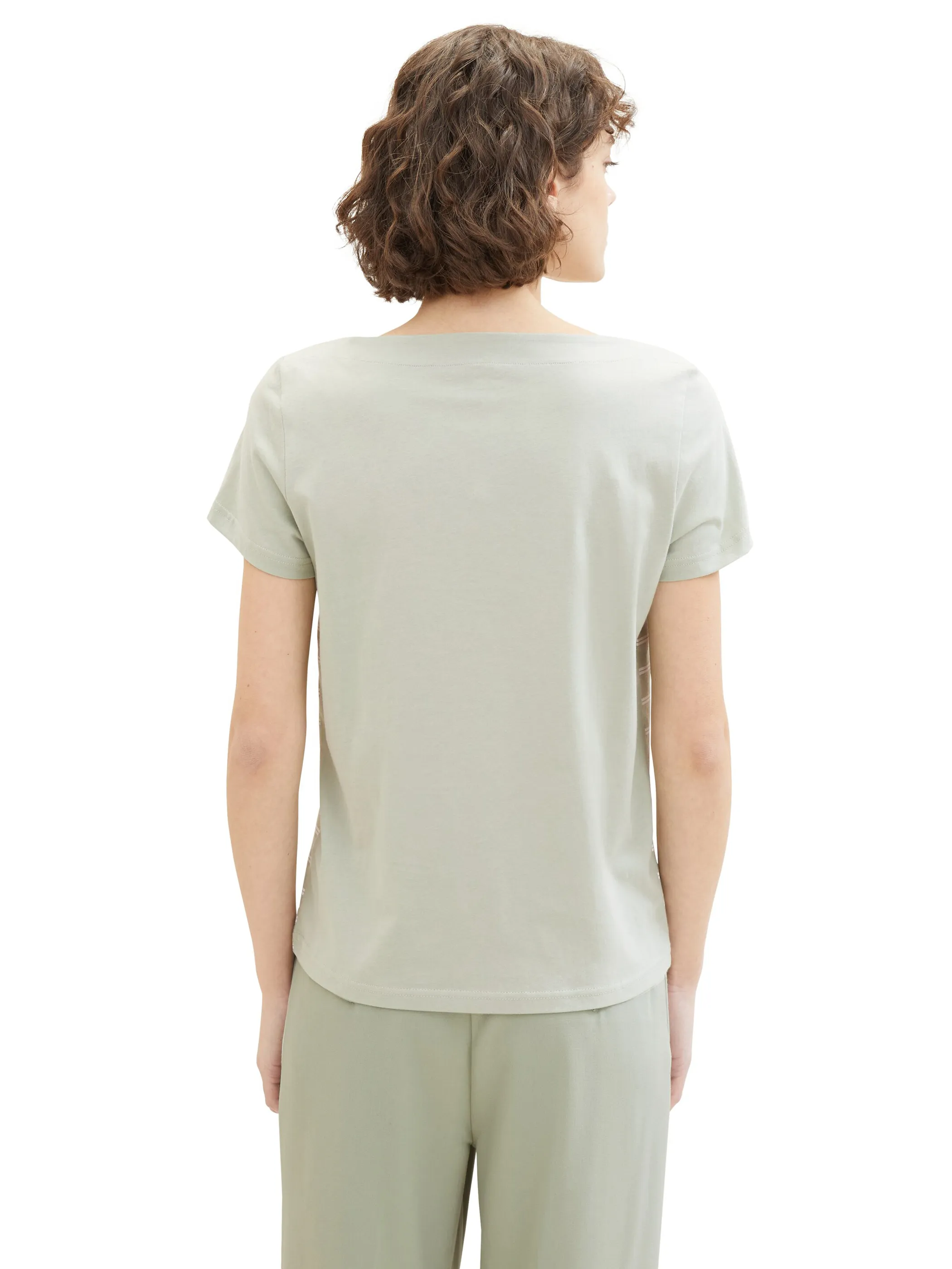 Tom Tailor 1041289 T-shirt boat neck stripe Grün 890606 34895 2 Tom Tailor 1041289 T-shirt boat neck stripe Grün 890606 34895 2