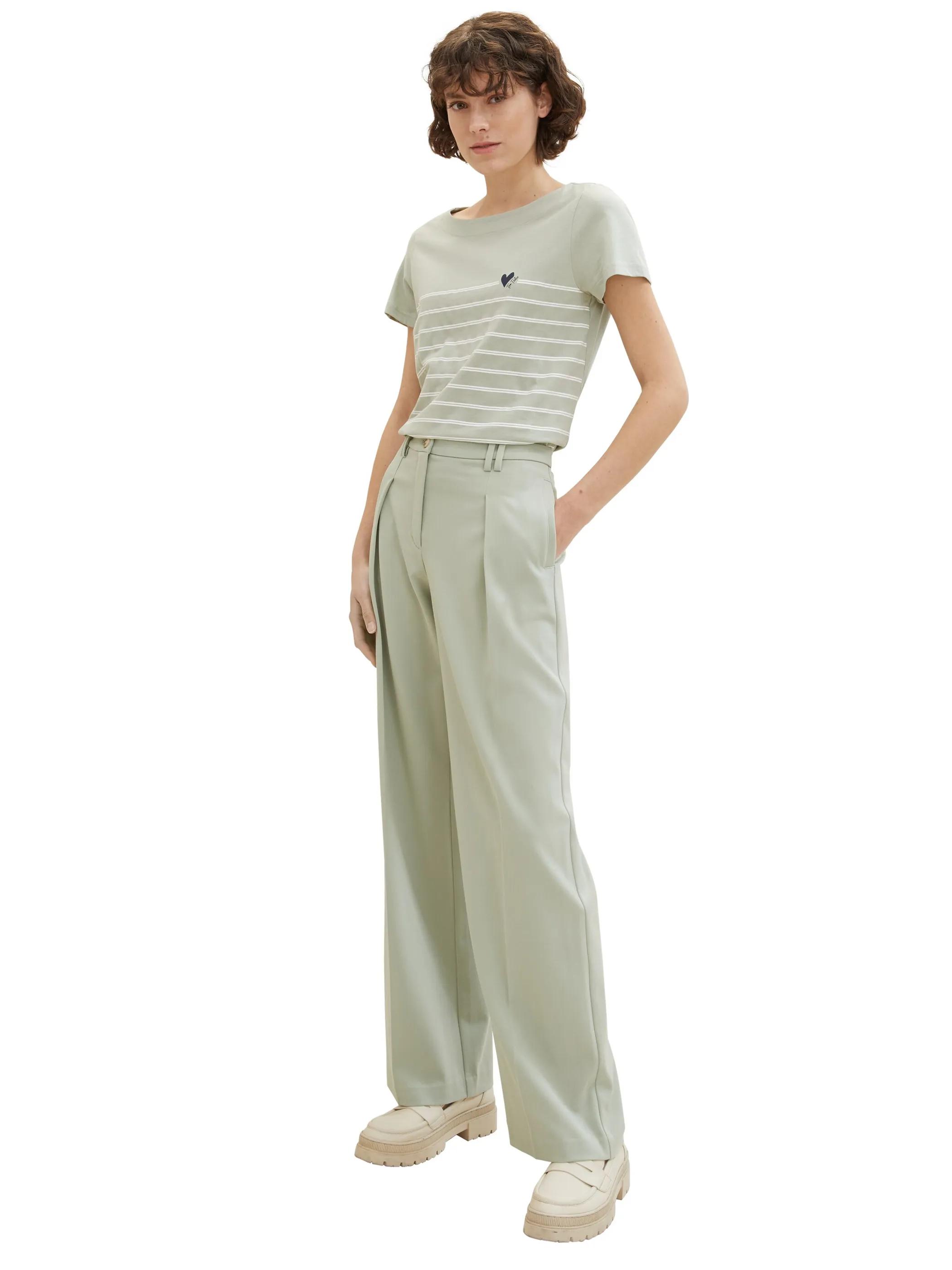 Tom Tailor 1041289 T-shirt boat neck stripe Grün 890606 34895 4 Tom Tailor 1041289 T-shirt boat neck stripe Grün 890606 34895 4