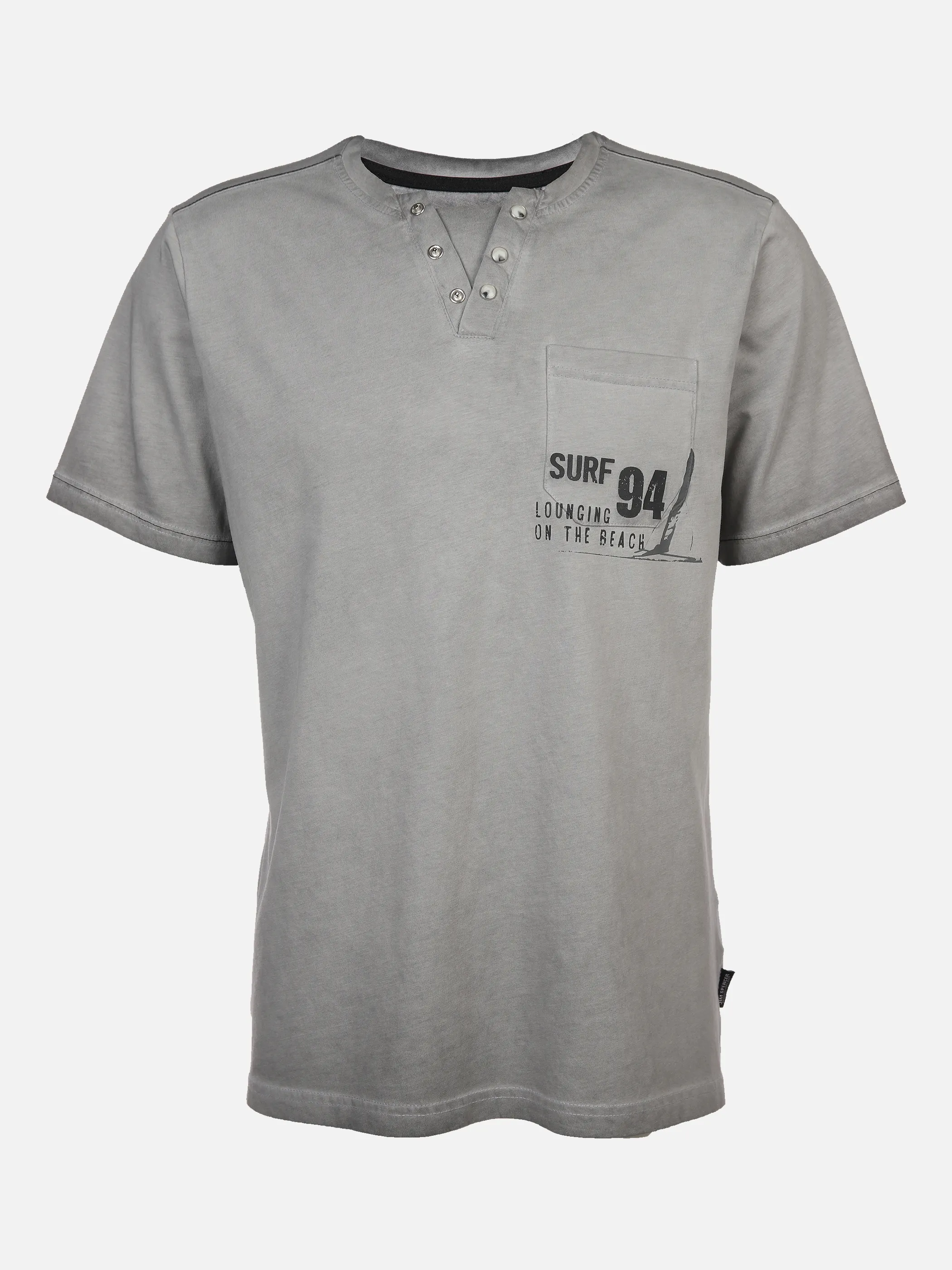 Jim Spencer He. Henleyshirt 1/2 Arm washer snap Grau 884158 GREY 1 Jim Spencer He. Henleyshirt 1/2 Arm washer snap Grau 884158 GREY 1