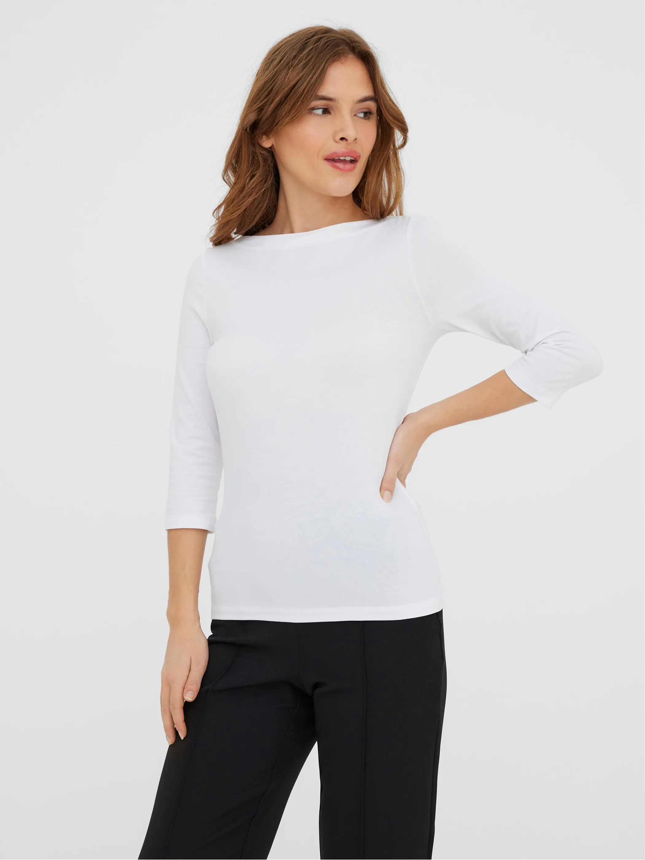 Vero Moda 10274133 VMPANDA MODAL 3/4 TOP Weiß 866193 175683 3