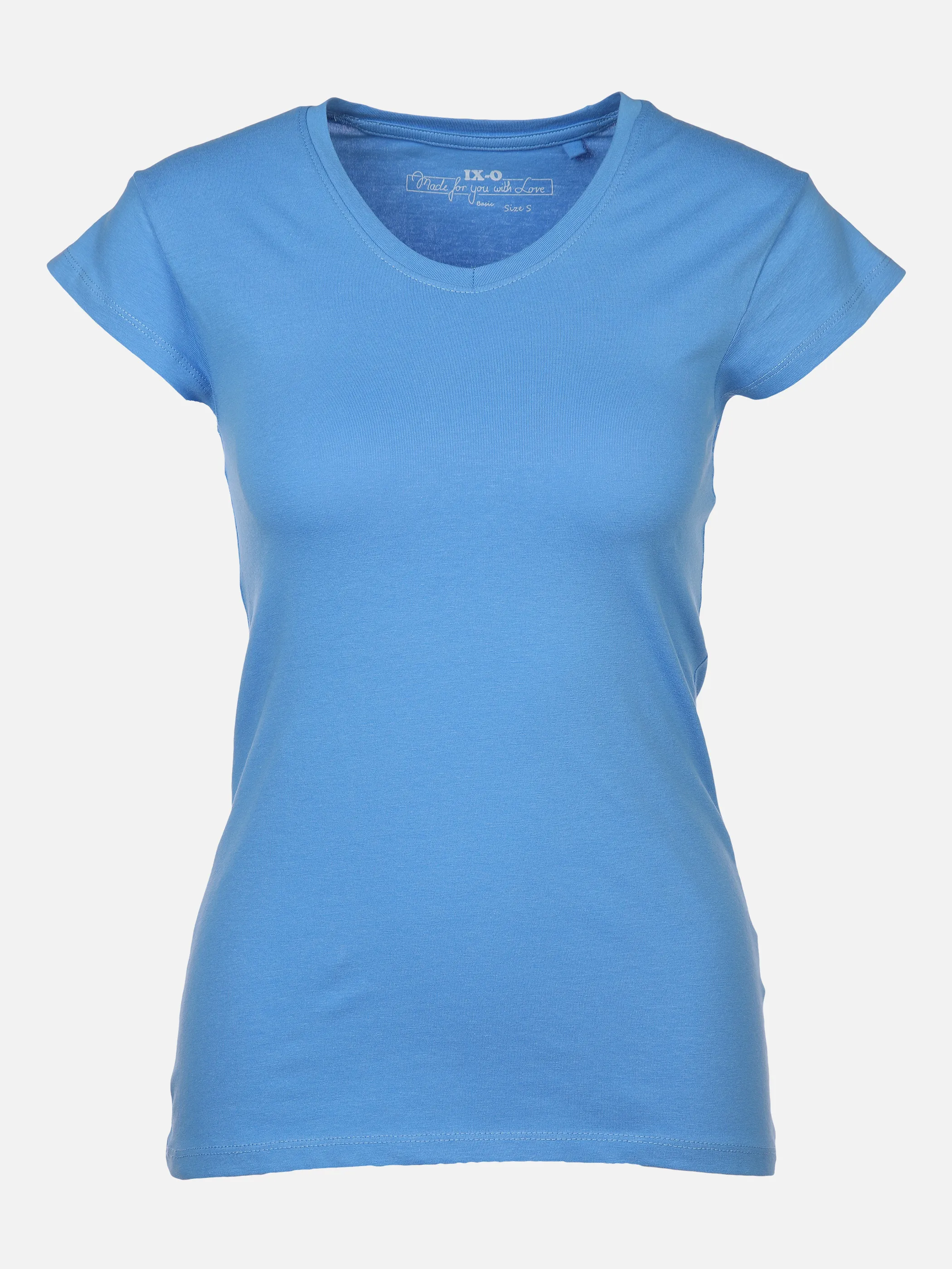 IX-O YF-Da-T-Shirt, Basic Blau 873779 MID BLUE 1 IX-O YF-Da-T-Shirt, Basic Blau 873779 MID BLUE 1