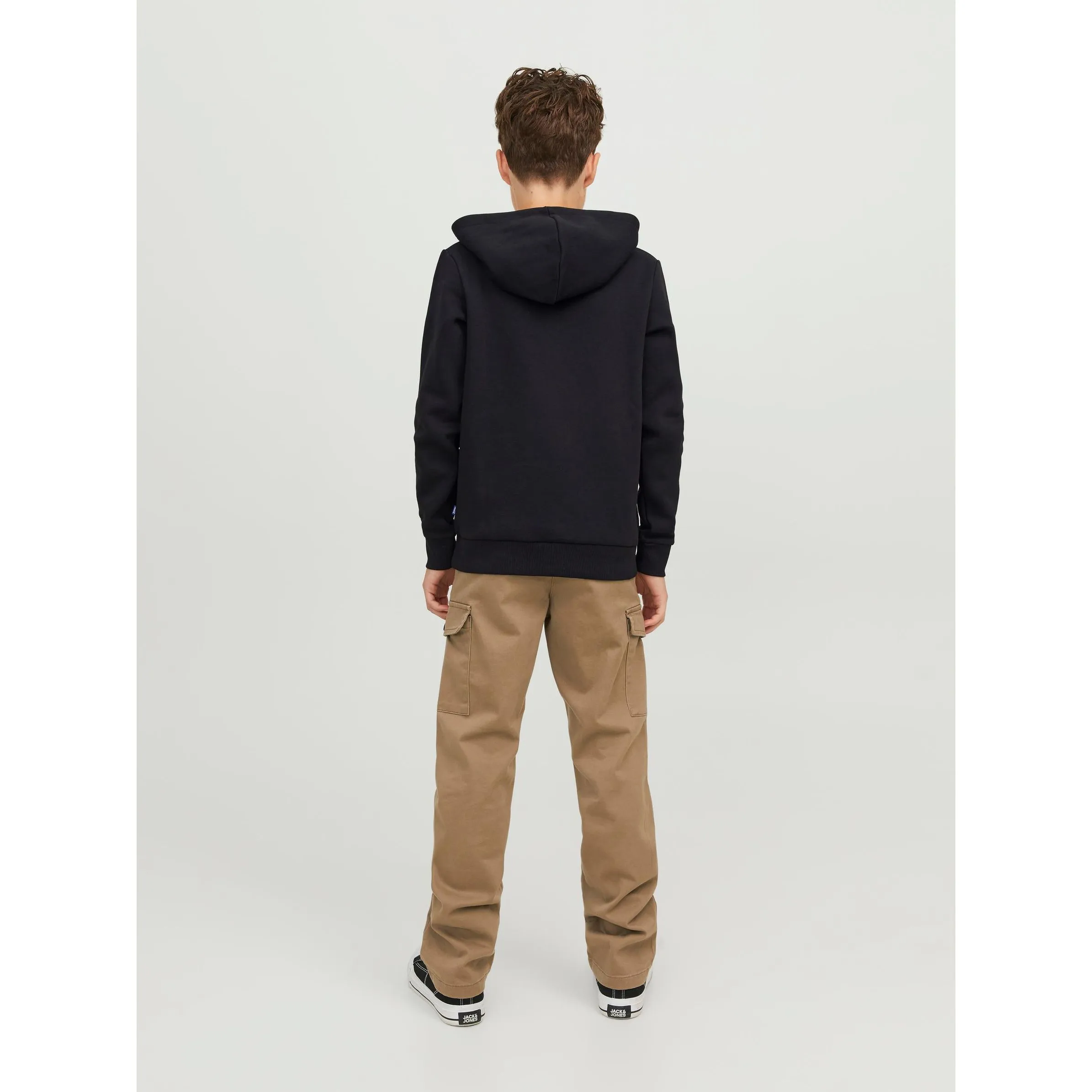 Jack&Jones Junior 12237459 JJECORP LOGO SWEAT HO Schwarz 879585 178012 2