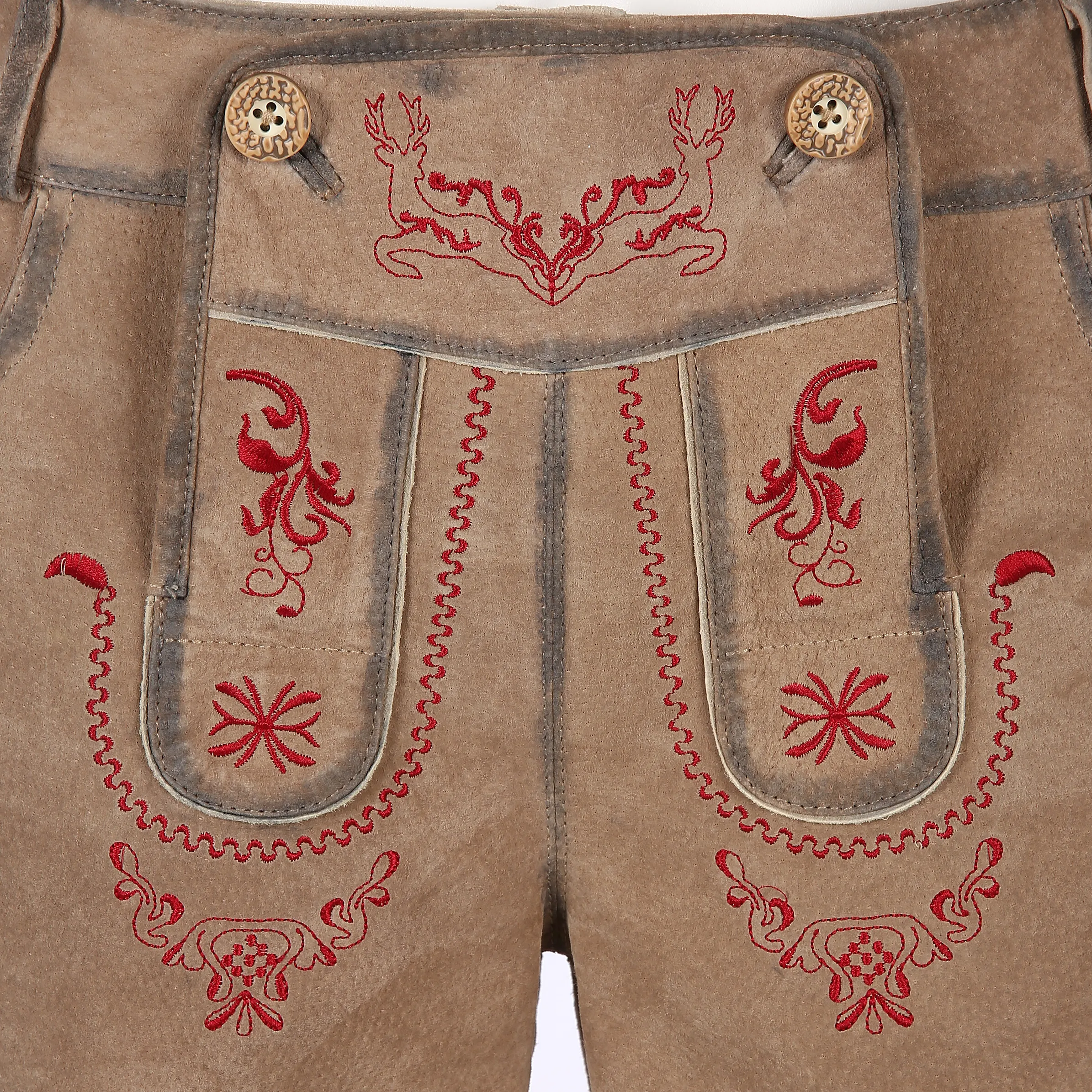 Brandl Tracht Da-Echtleder-Trachtenbermuda Braun 812686 SAND 3