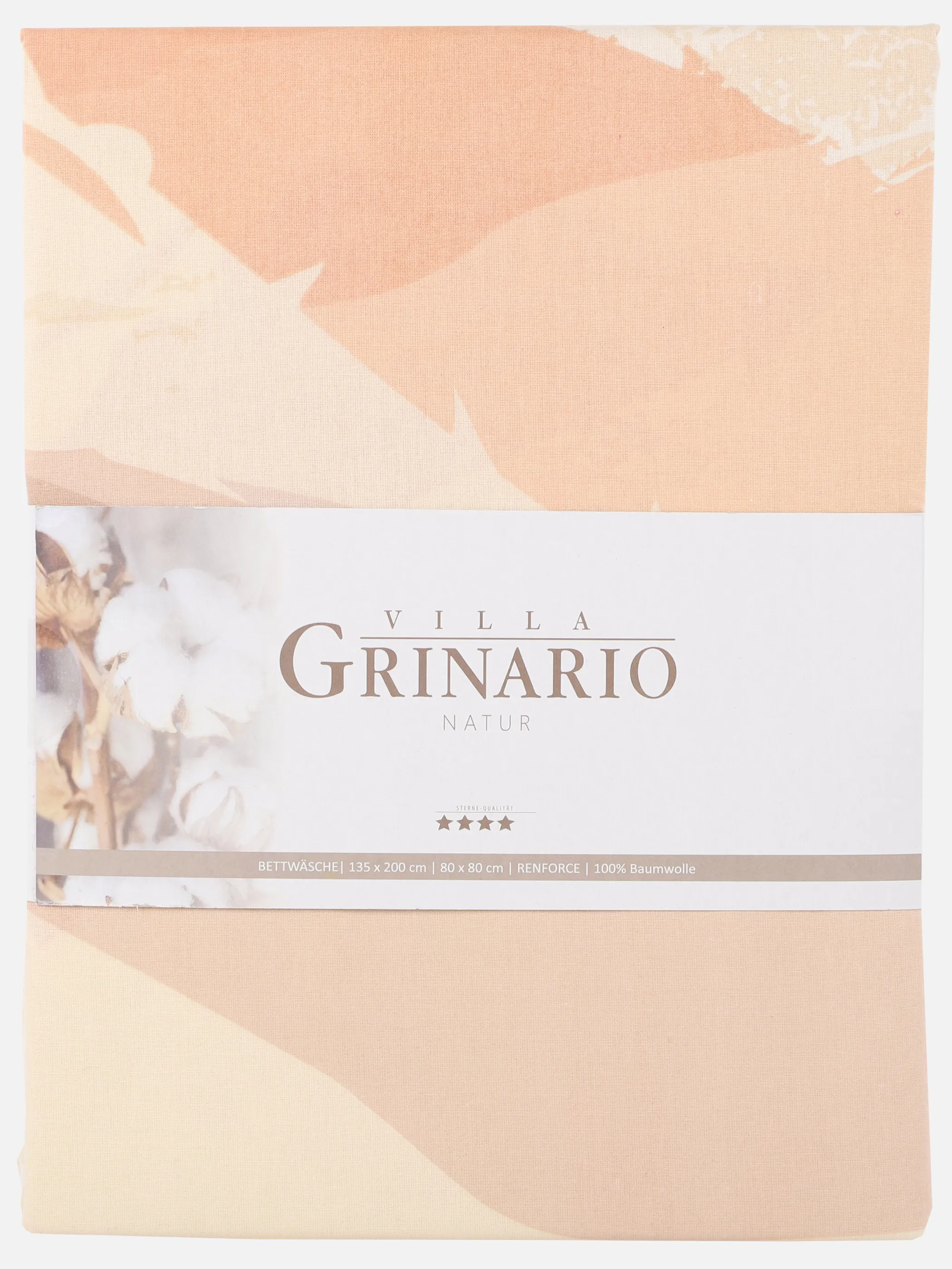 Villa Grinario Renforce Bettwäsche Aquarell Op Beige 892634 BE/WE/CR 2