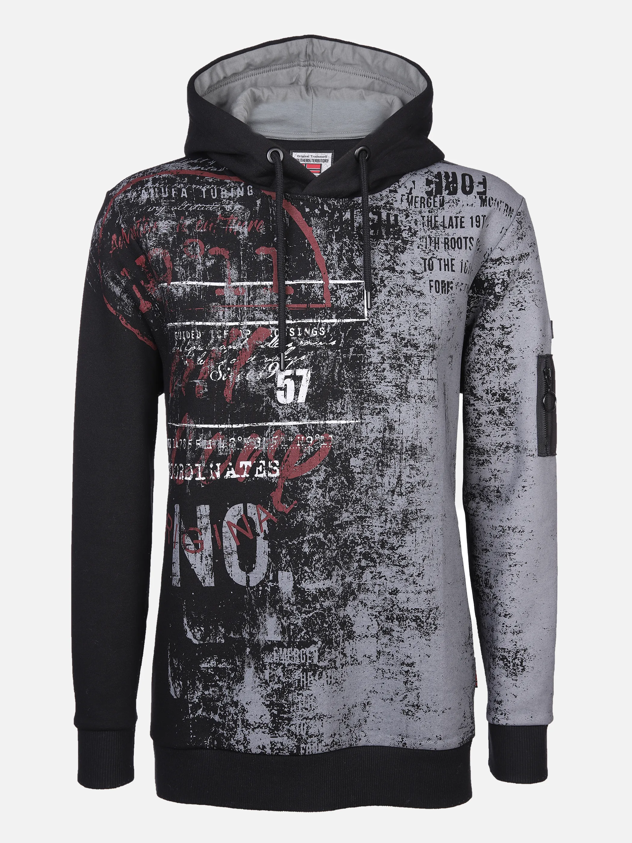 Southern Territory He. Kapuzensweatshirt allover Schwarz 874388 SCHWARZ 1 Southern Territory He. Kapuzensweatshirt allover Schwarz 874388 SCHWARZ 1
