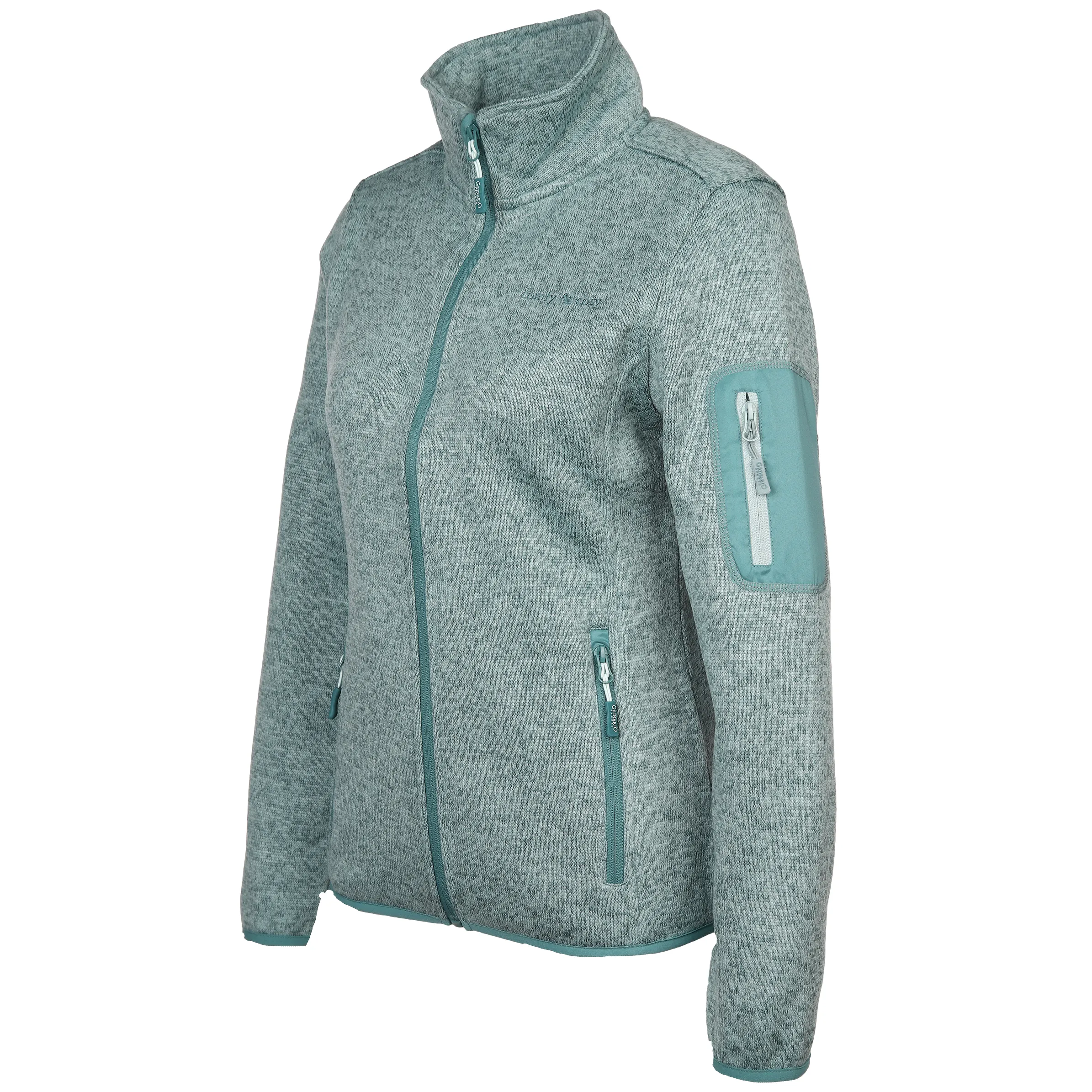 Grinario Sports Da-Fleece Jacke Türkis 880404 MINT MEL 3