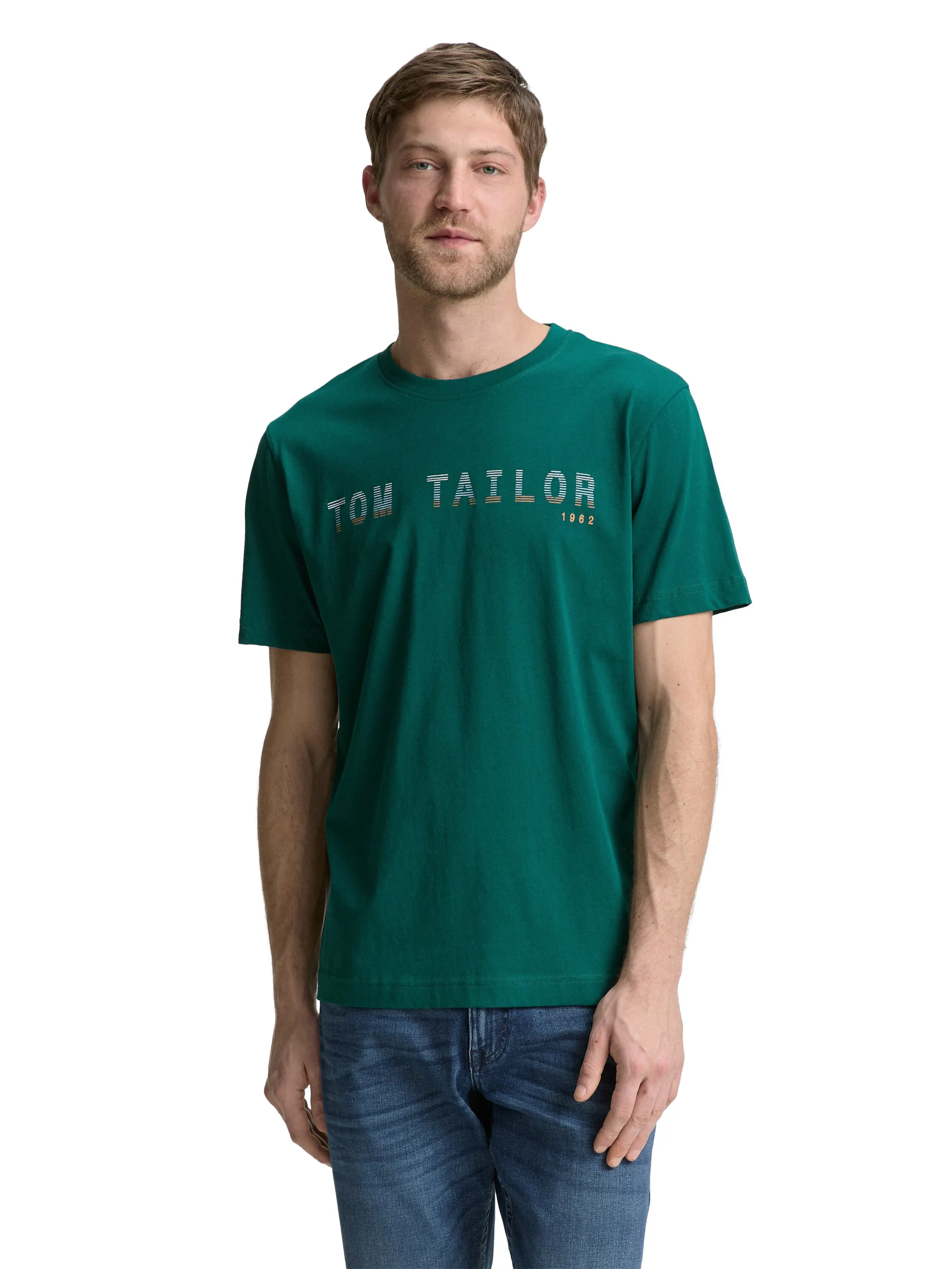 Tom Tailor 1046789 t-shirt with print Grün 910584 10413 3