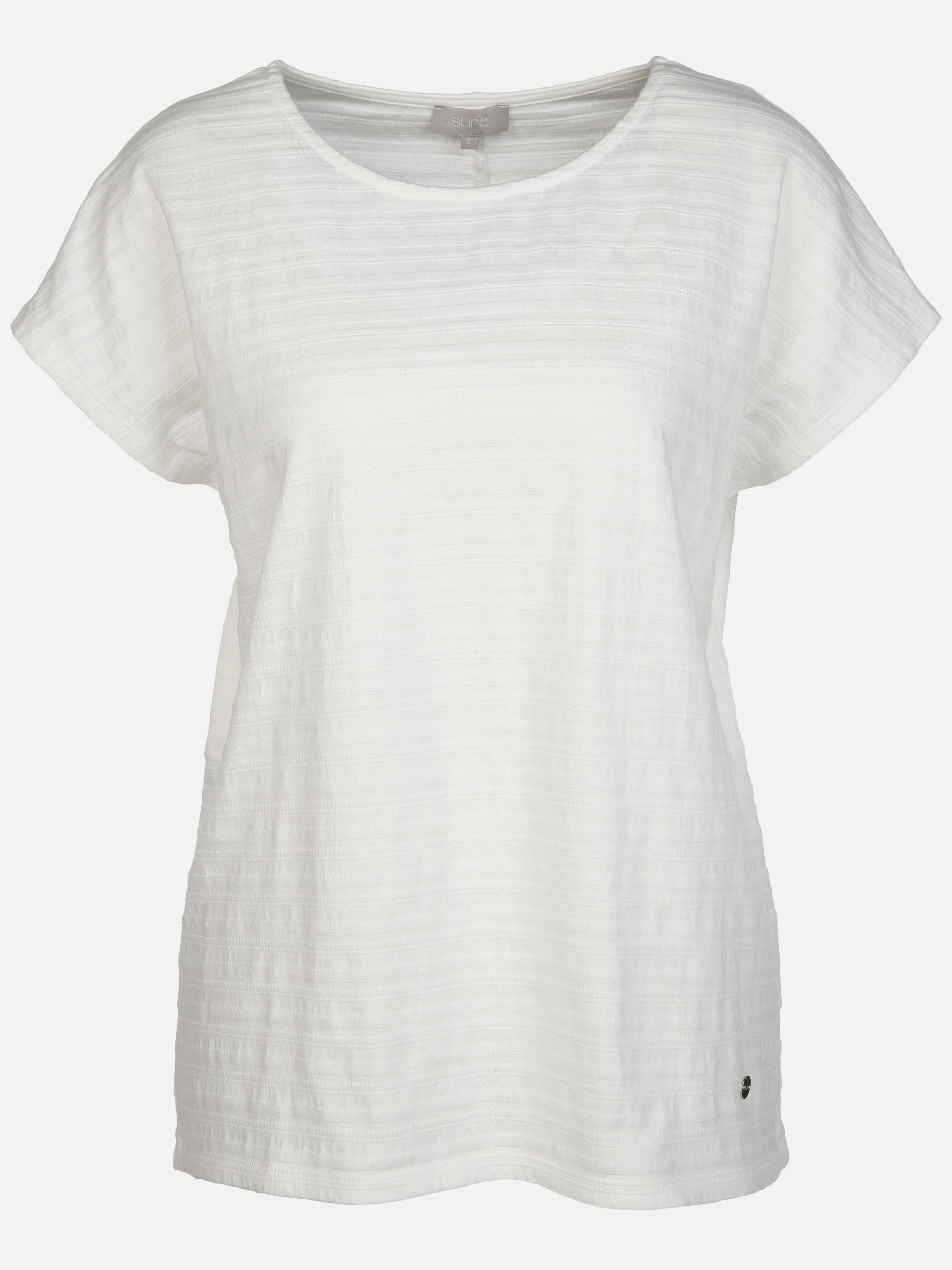 Sure Da-Struktur-Jacquard-Shirt Weiß 890104 OFFWHITE 1
