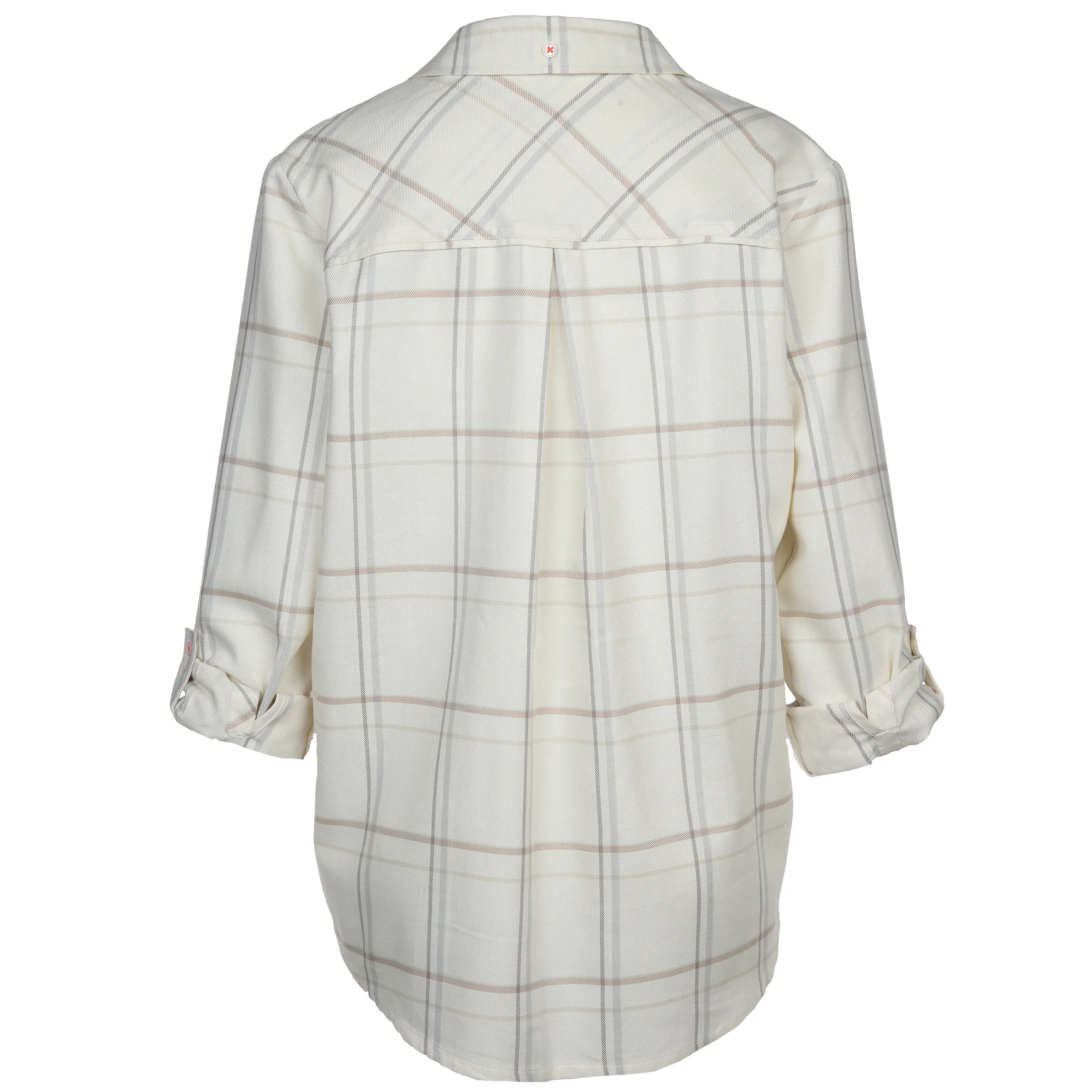 Cecil B344198 TOS Cozy Check Blouse Weiß 888527 33209 2
